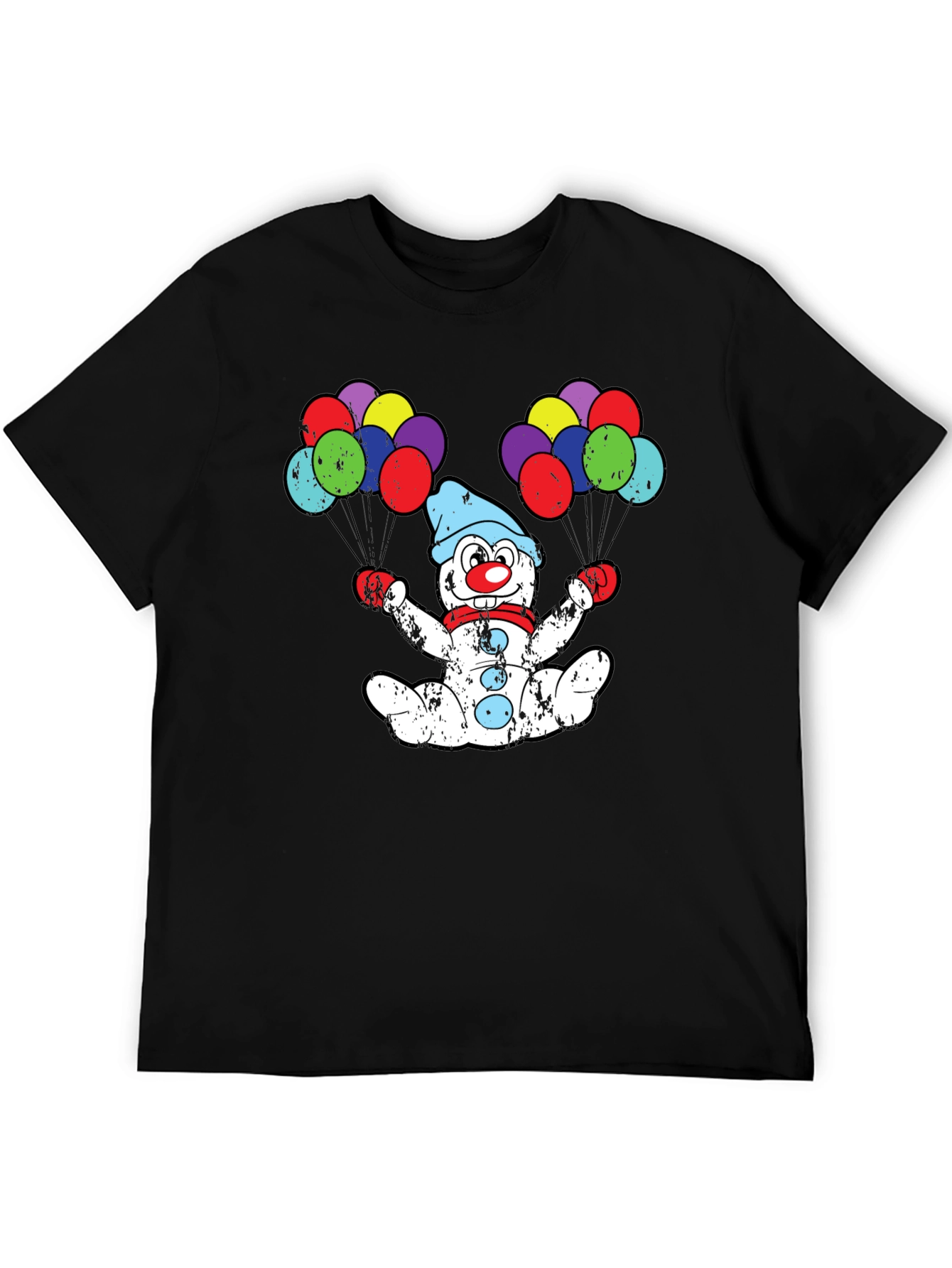 Clown Snowman T-Shirt with Balloons