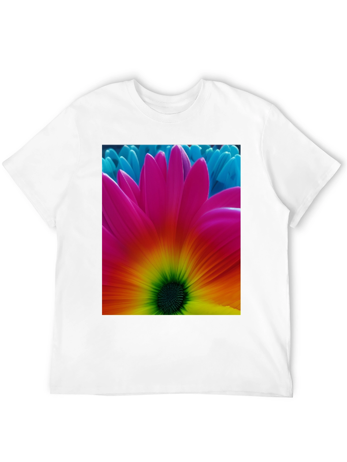 Bold Flower Graphic Black T-Shirt