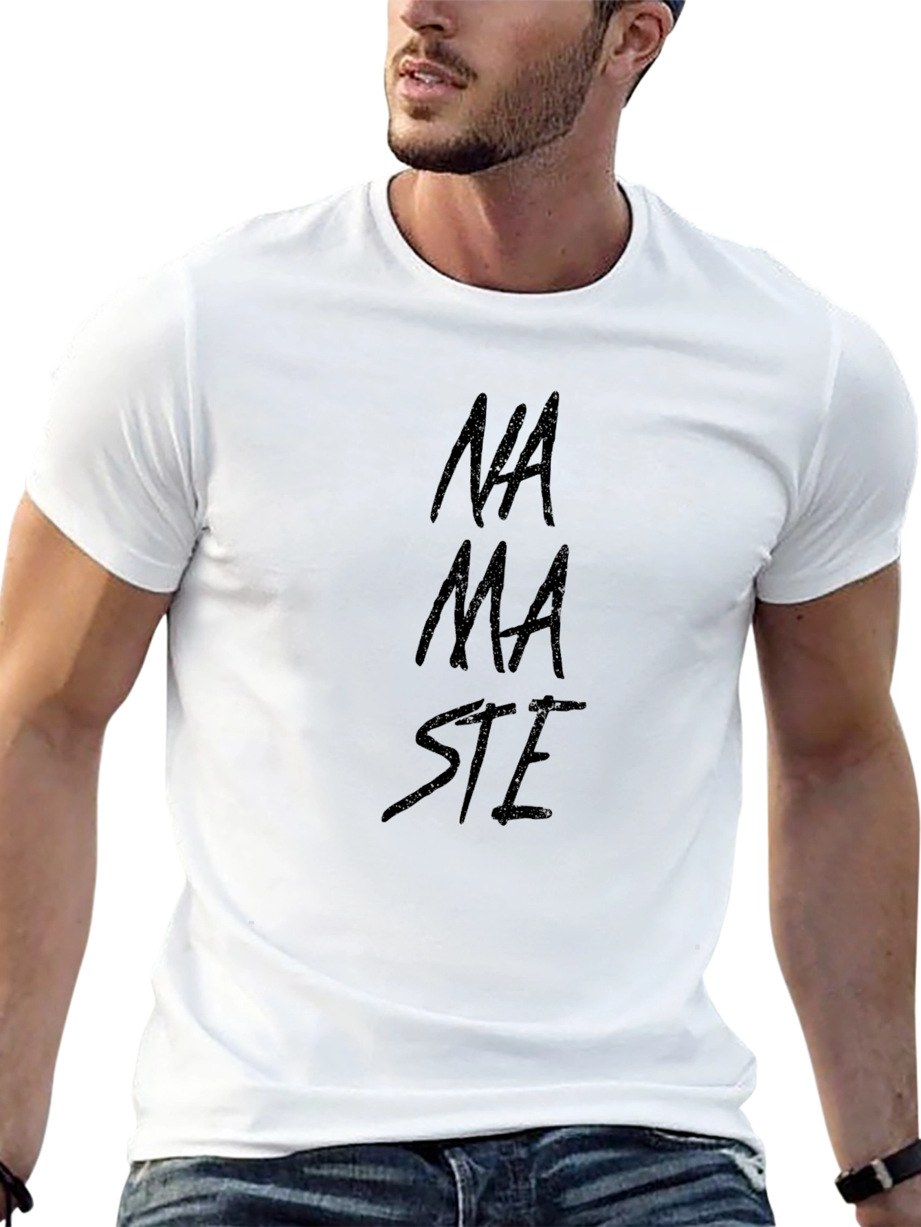 Namaste Graphic Tee - Casual Black T-Shirt