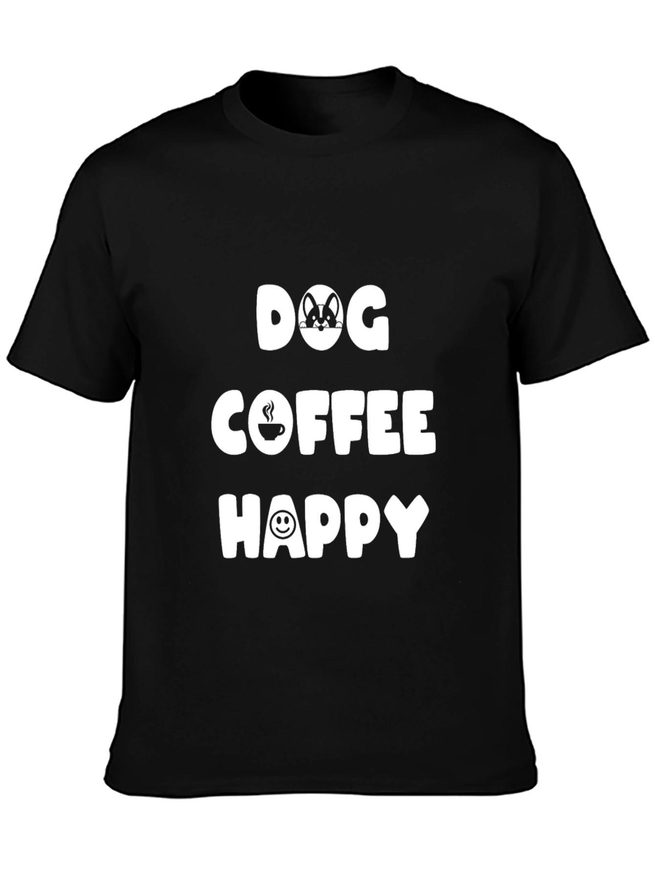 Dog Coffee Happy Graphic Tee