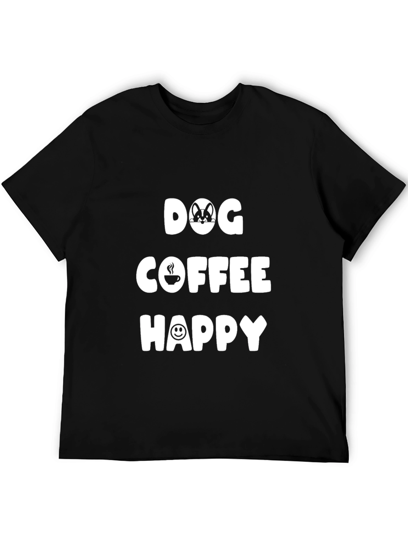 Dog Coffee Happy Graphic Tee