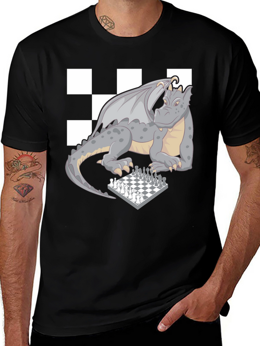 Dragon Chess Master T-Shirt - Novelty Graphic Tee