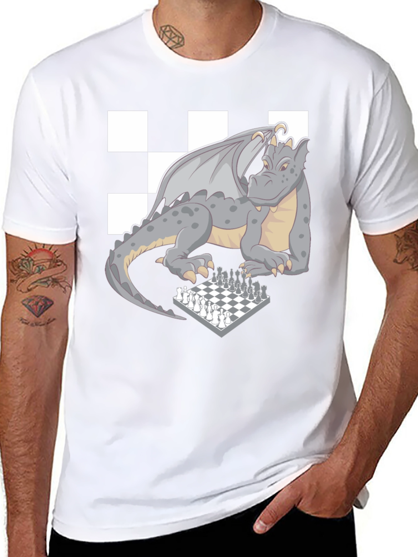 Dragon Chess Master T-Shirt - Novelty Graphic Tee