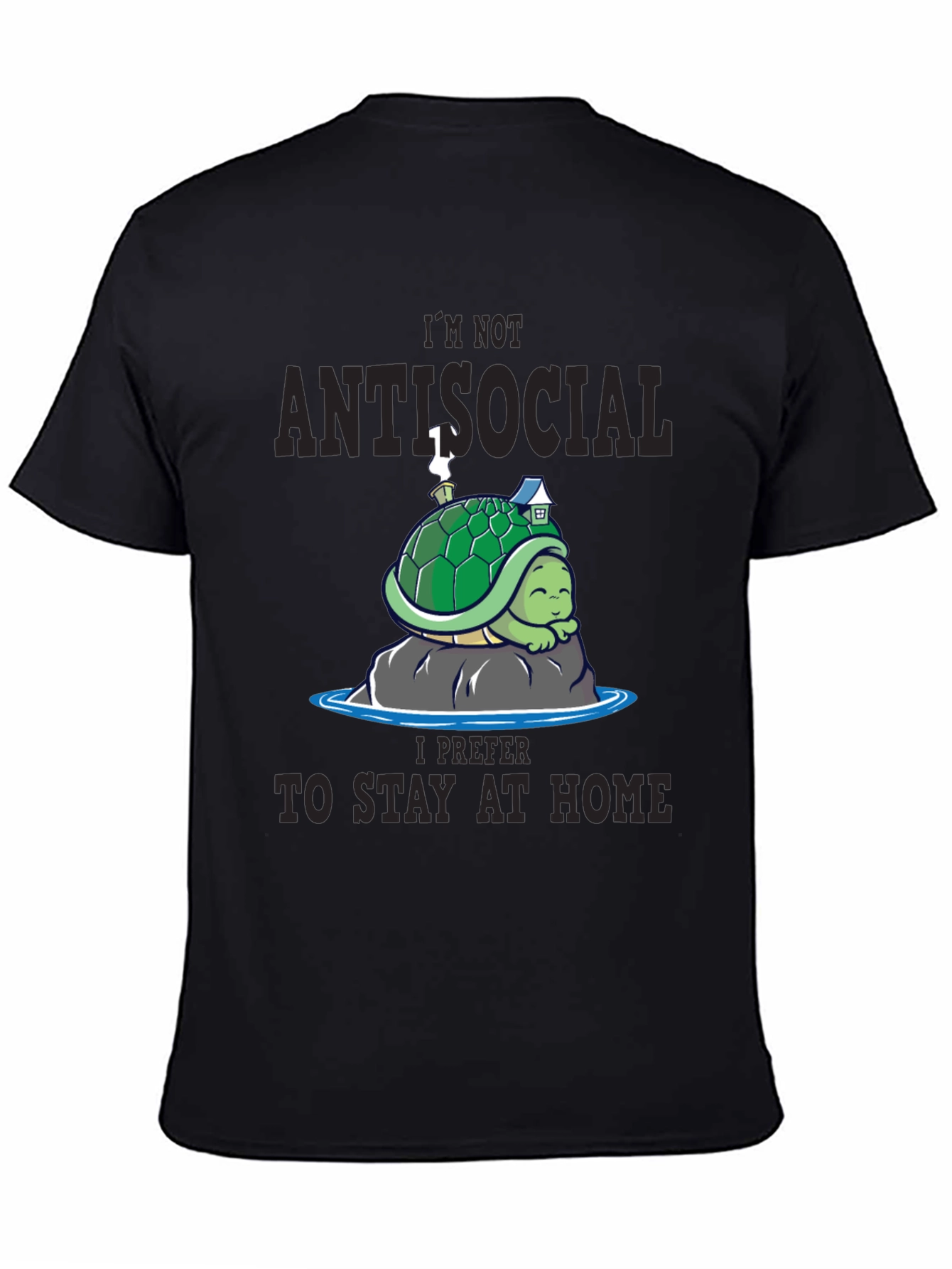 Antisocial Turtle Graphic Tee - Stay Home Comfort