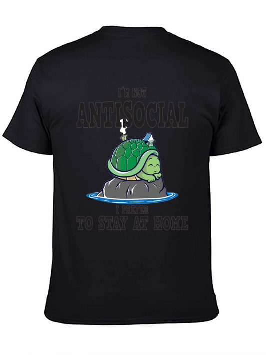 Antisocial Turtle Graphic Tee - Stay Home Comfort