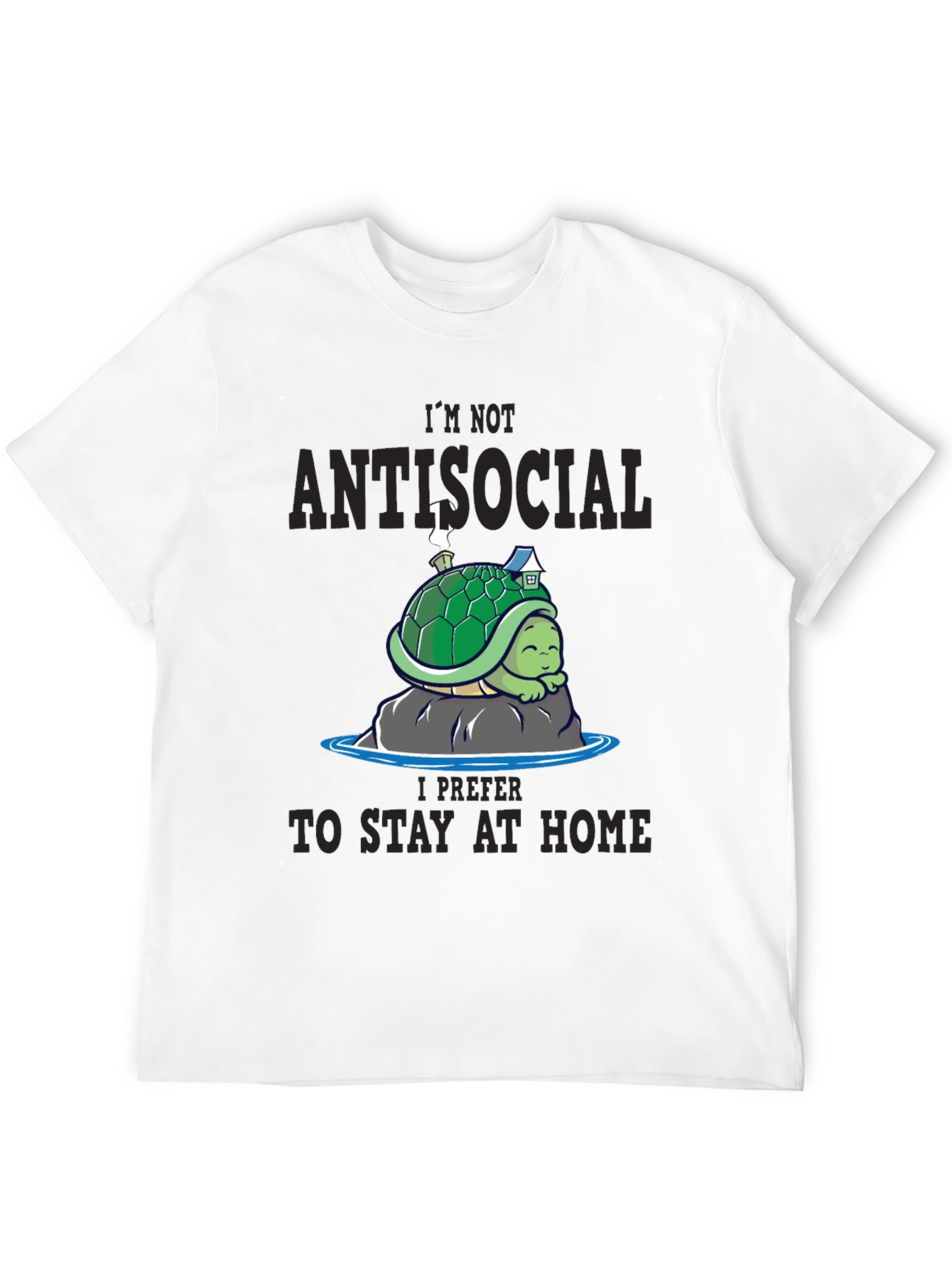 Antisocial Turtle Graphic Tee - Stay Home Comfort