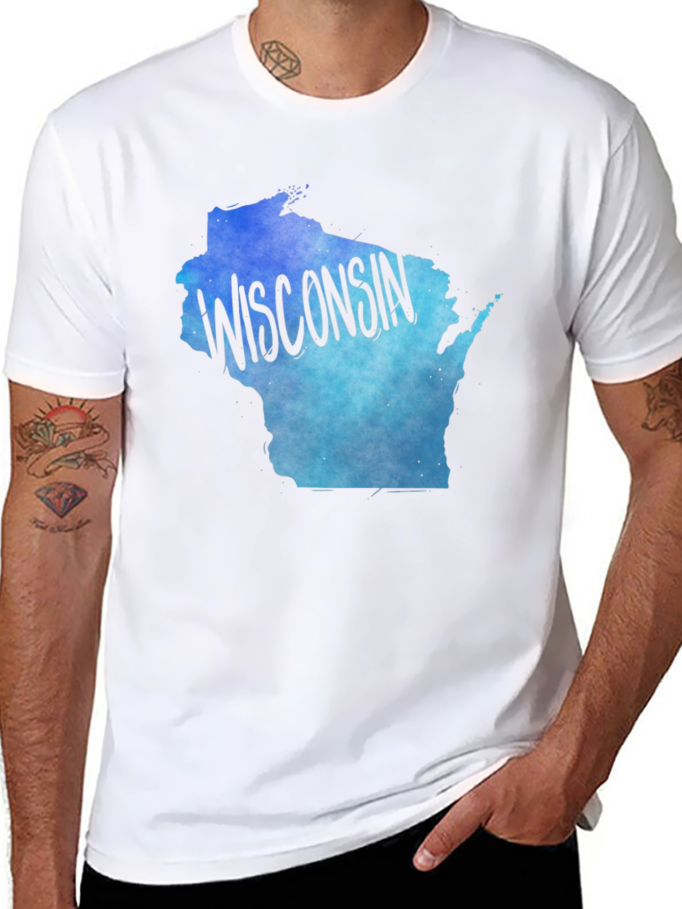 Wisconsin State Pride Tee - Gradient Design