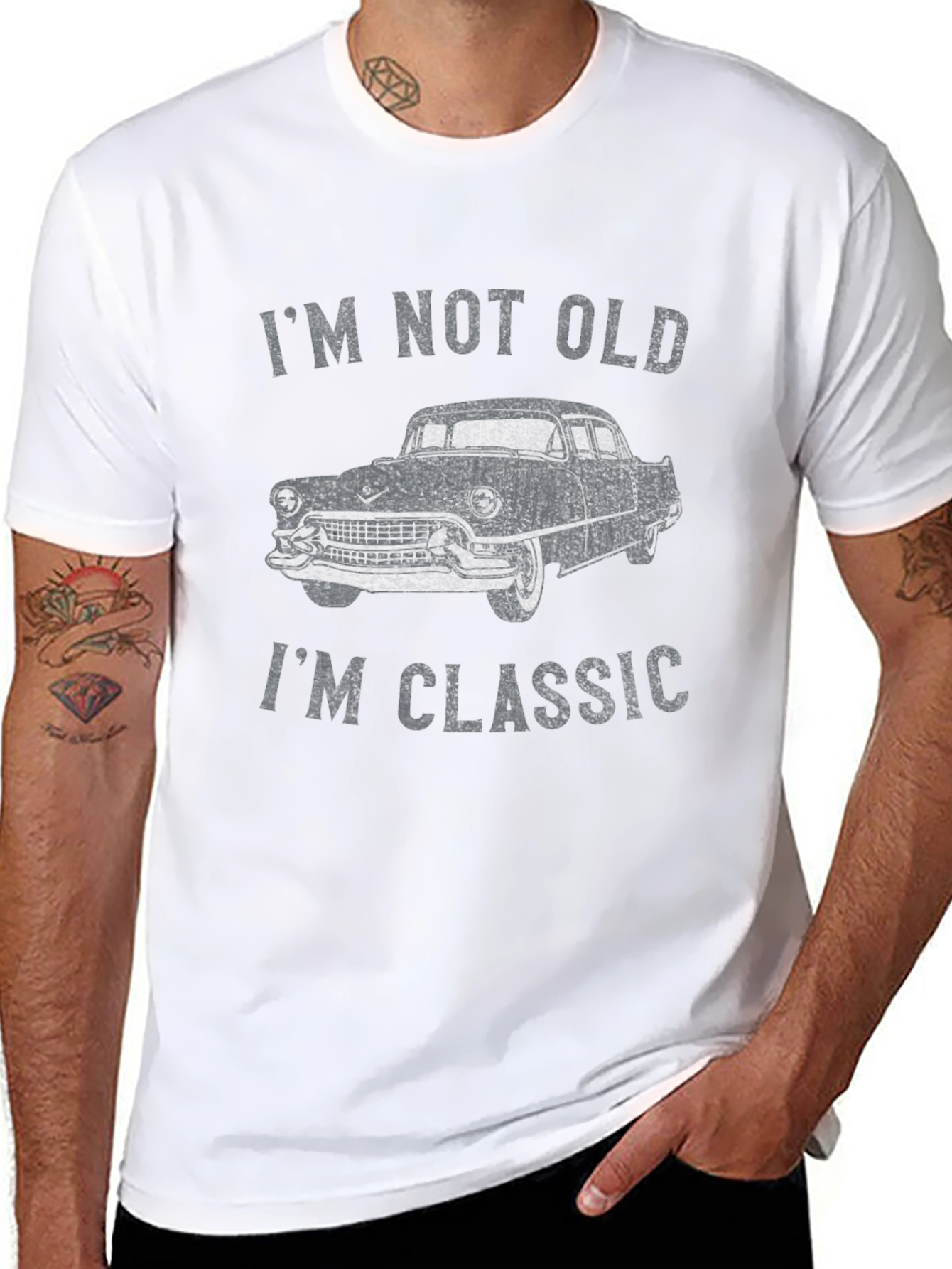 Im Not Old Im Classic Car Black T-Shirt