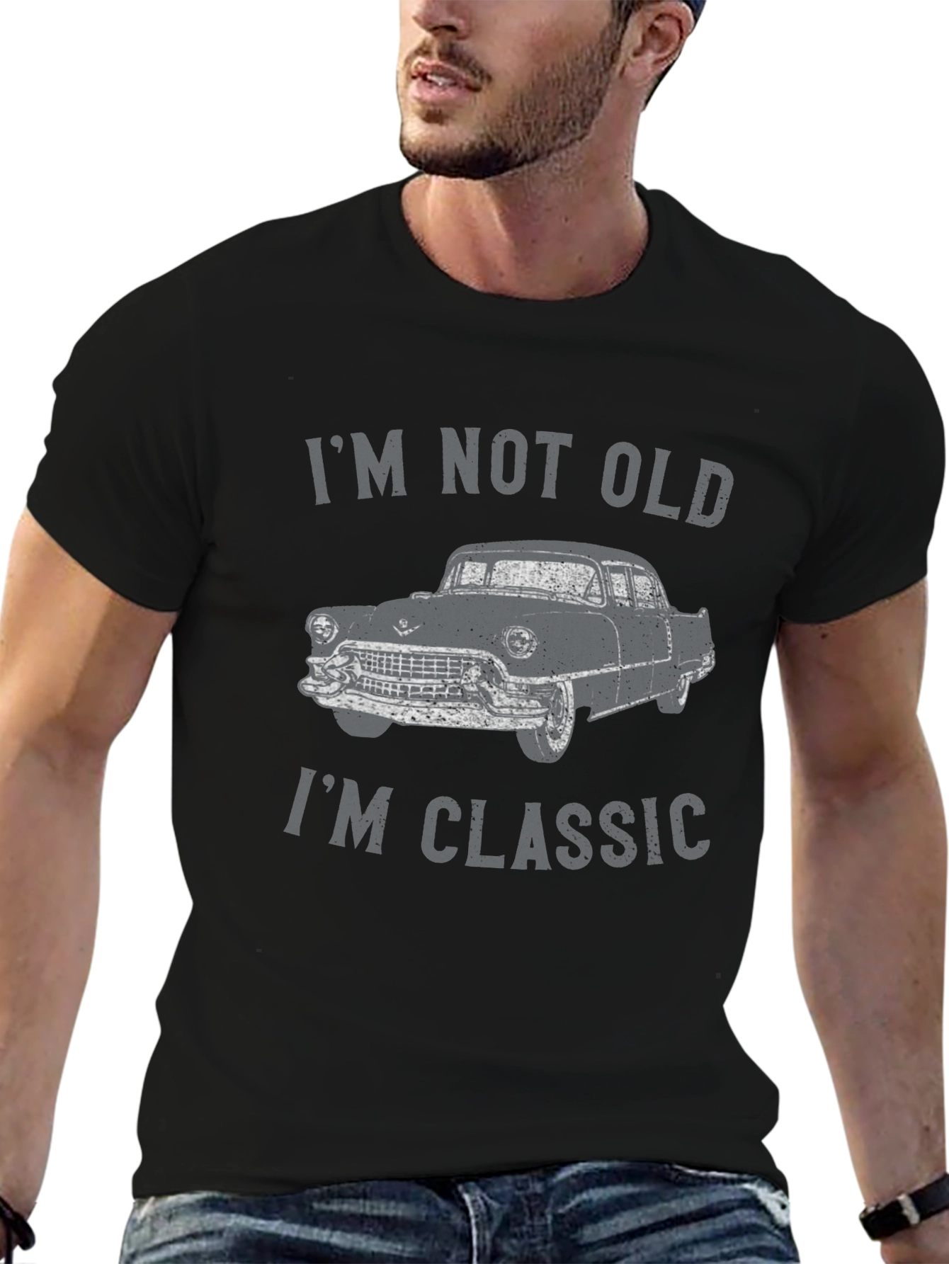 Im Not Old Im Classic Car Black T-Shirt
