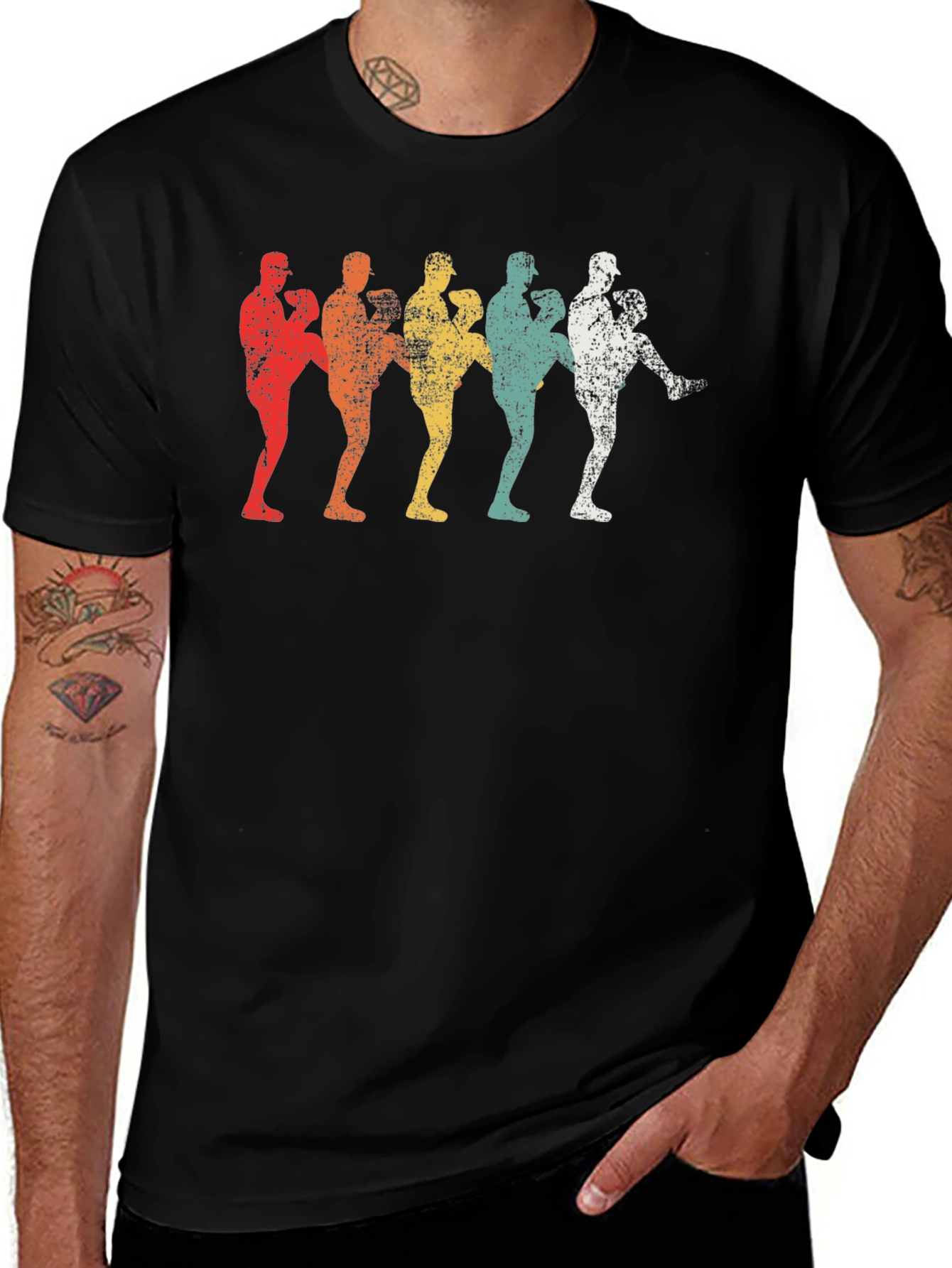 Retro Baseball Pitcher T-Shirt