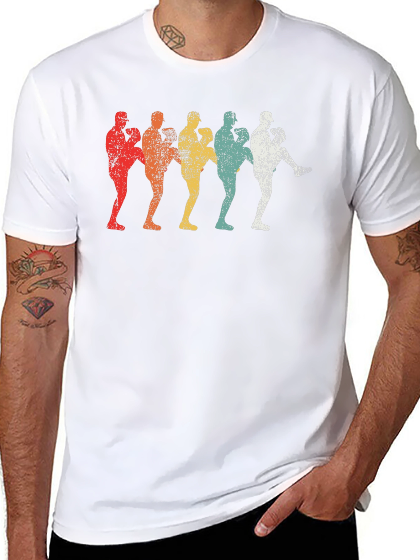 Retro Baseball Pitcher T-Shirt