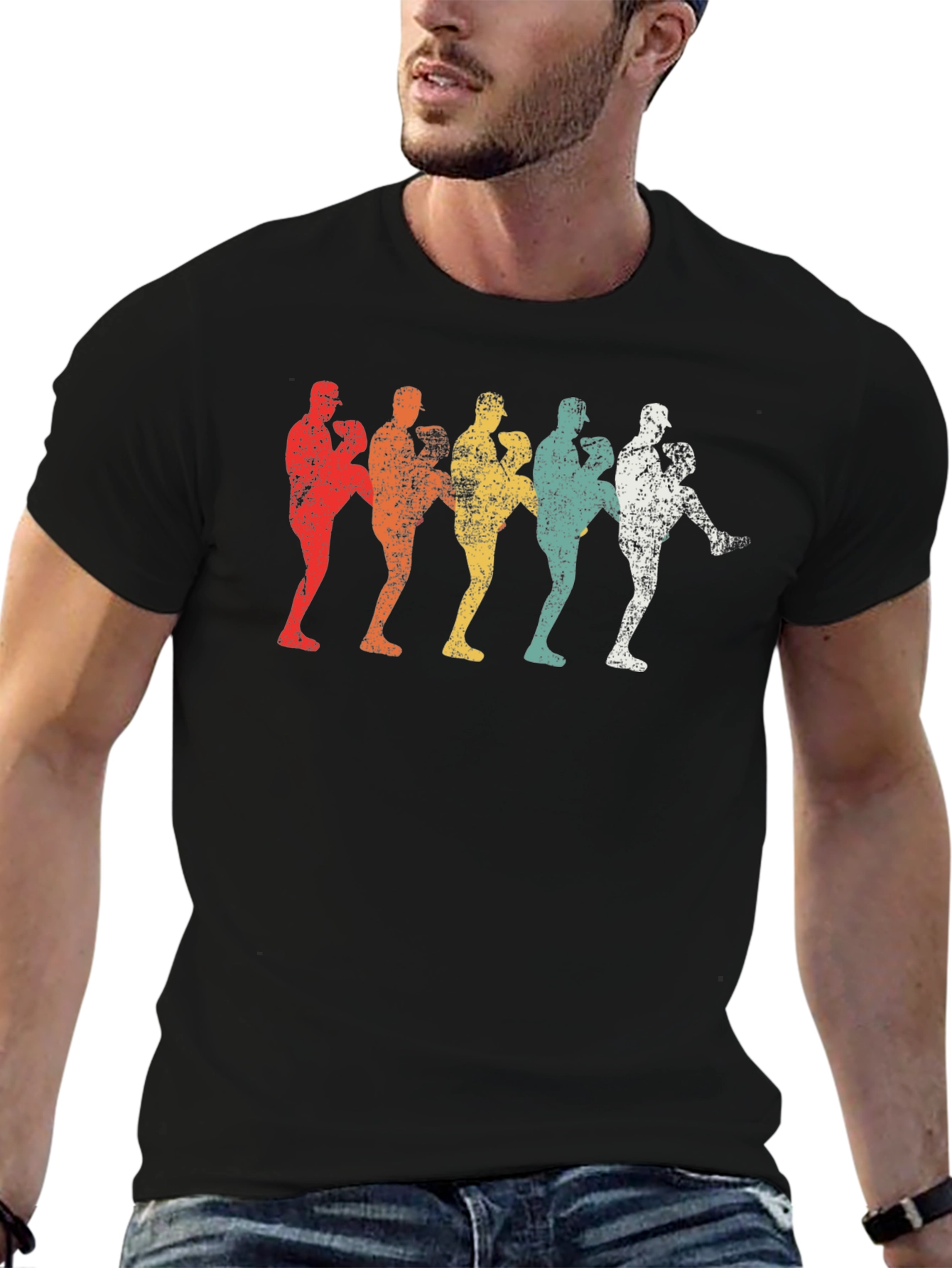 Retro Baseball Pitcher T-Shirt