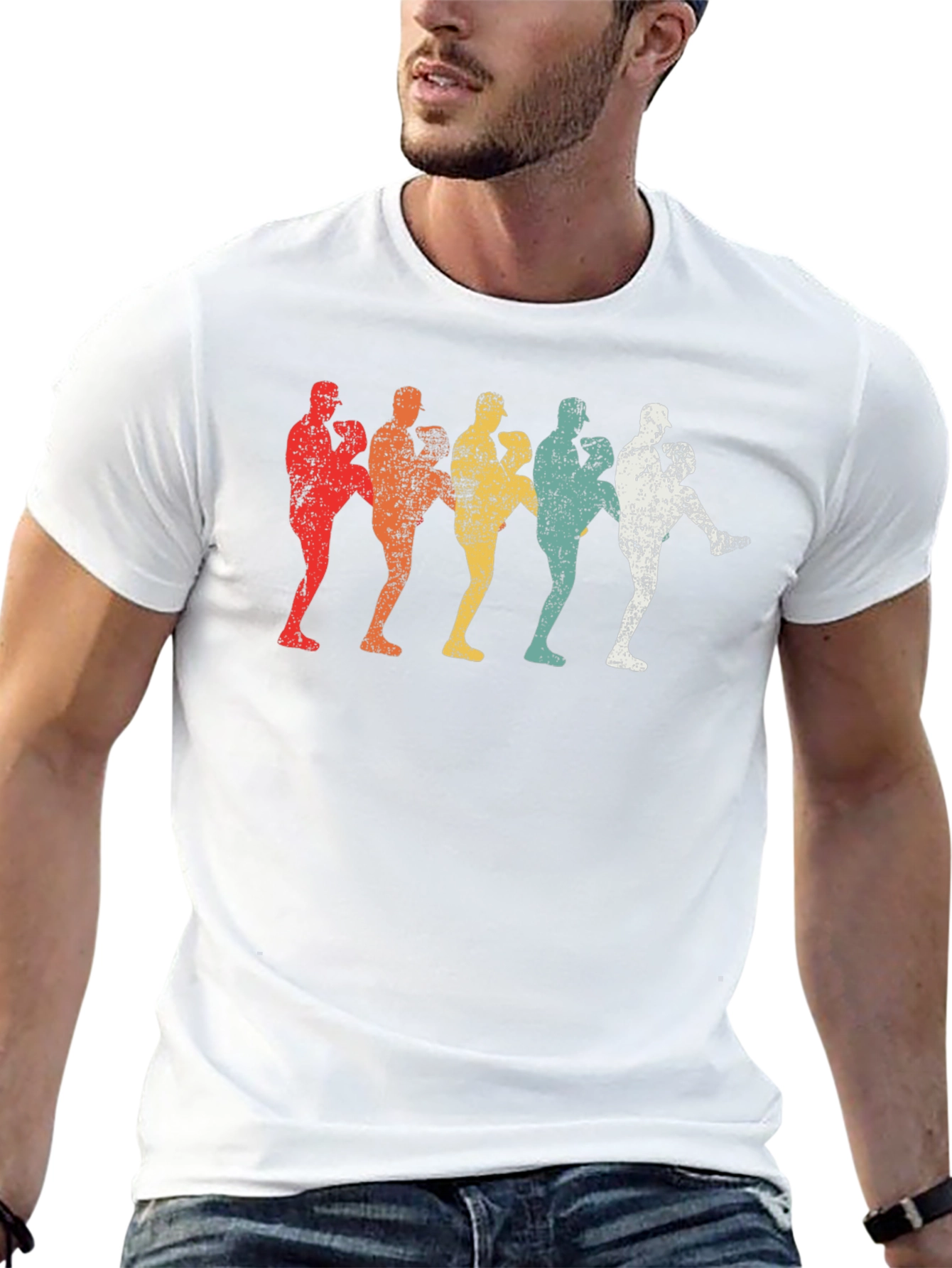 Retro Baseball Pitcher T-Shirt