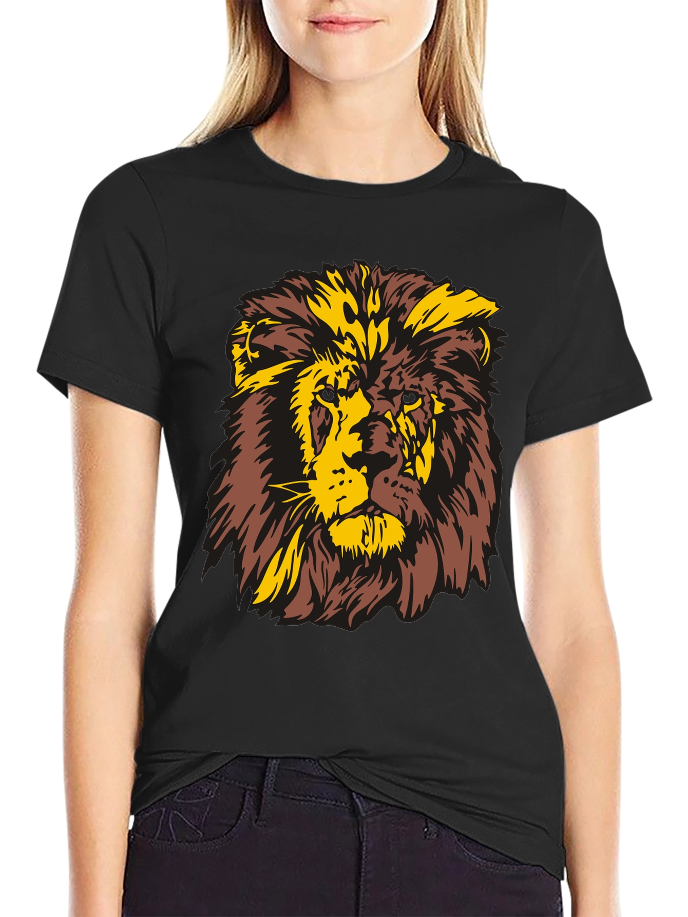 Lion Graphic T-Shirt - Bold Animal Print Tee