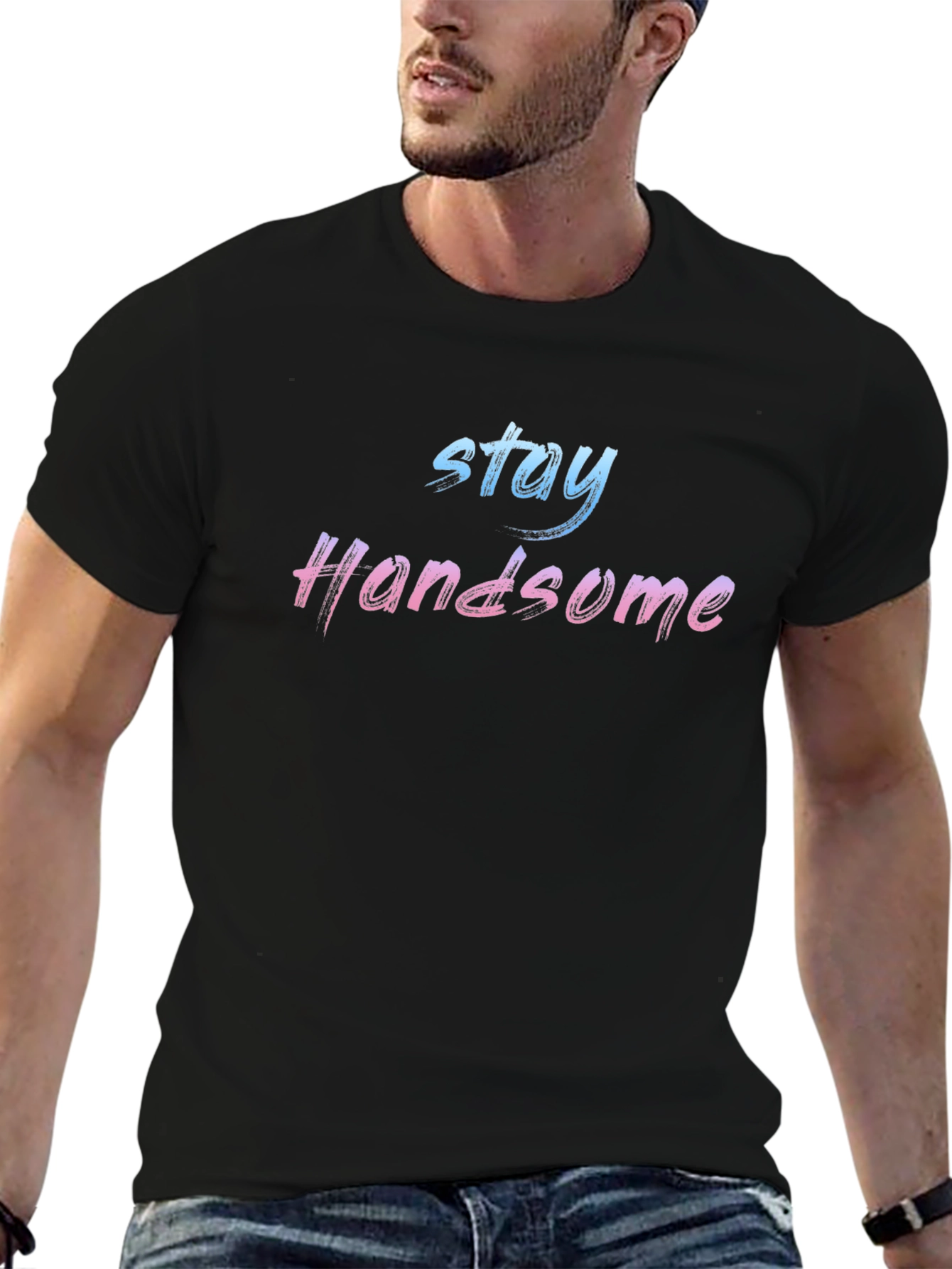 Stay Handsome Gradient Graphic Tee