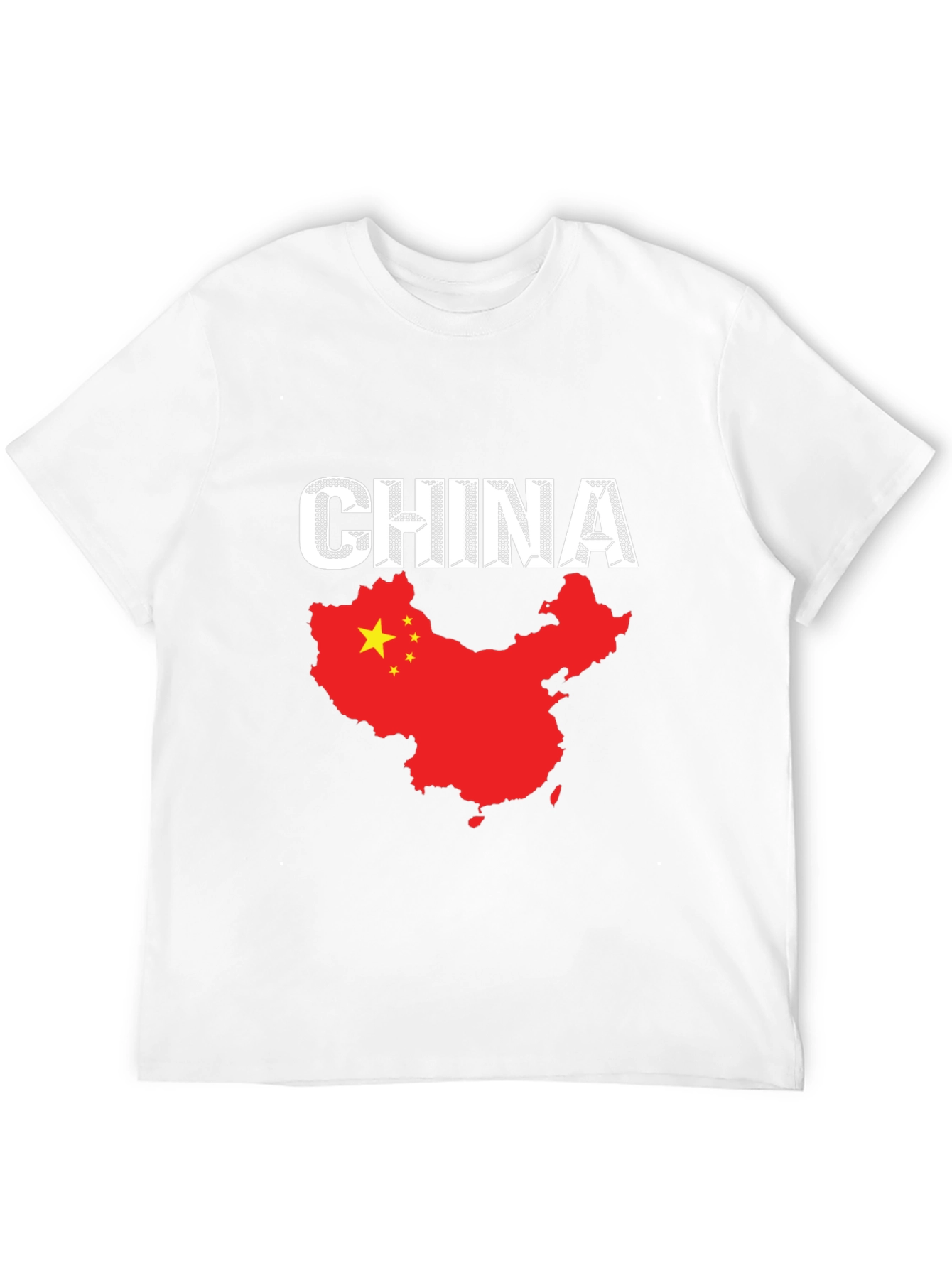 China Flag T-Shirt - Black Cotton Tee