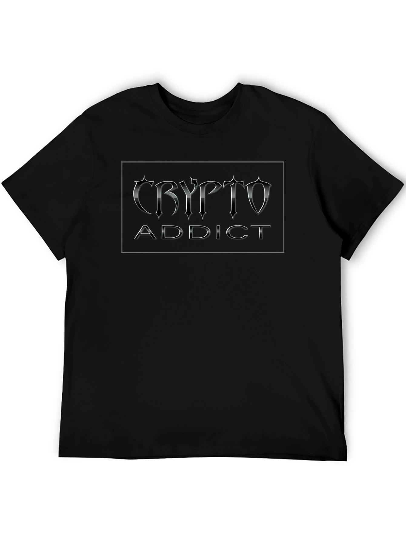 Crypto Addict Black T-Shirt | Digital Currency Apparel