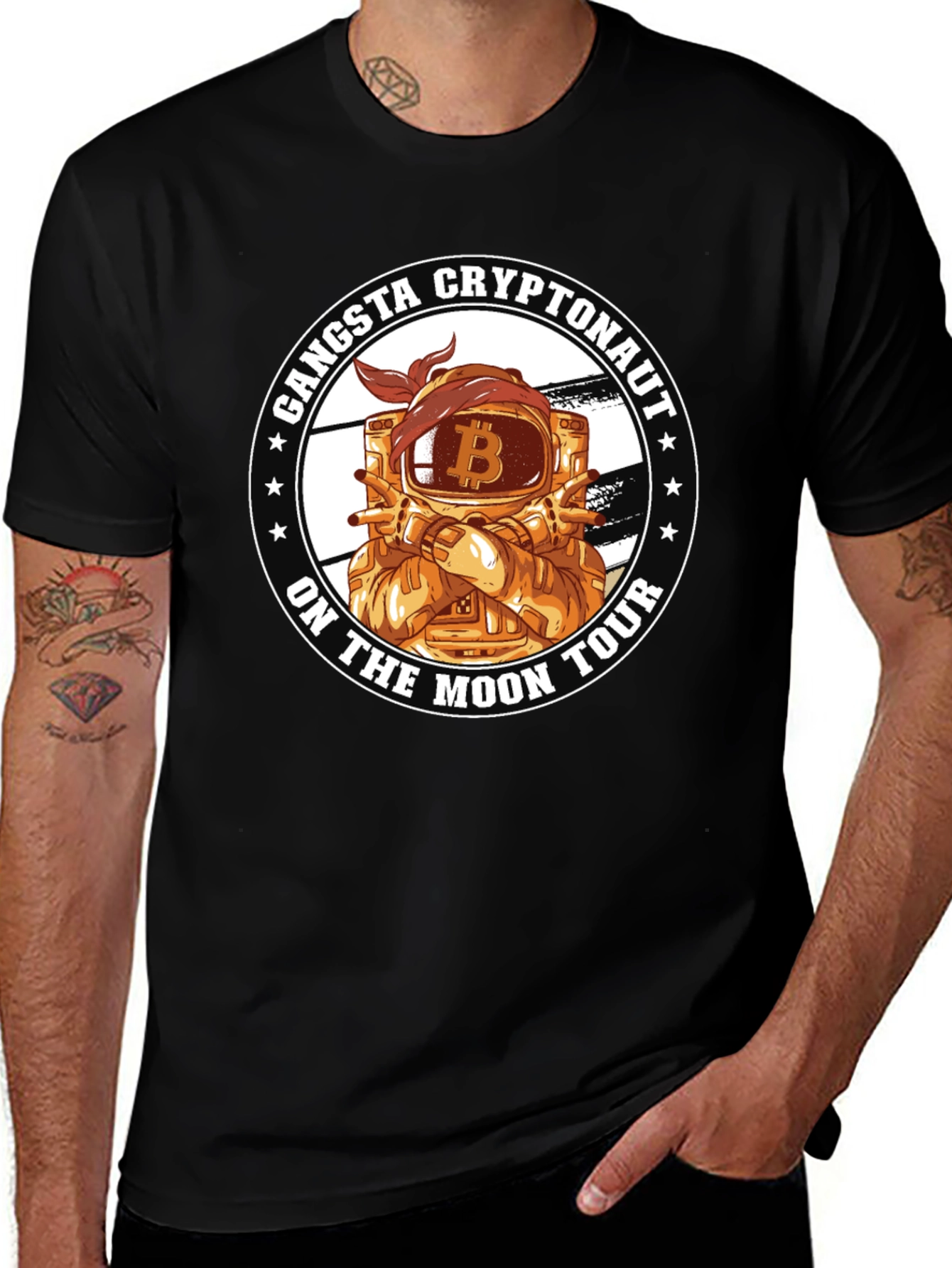 Gangsta Cryptonaut Moon Tour Black T-Shirt