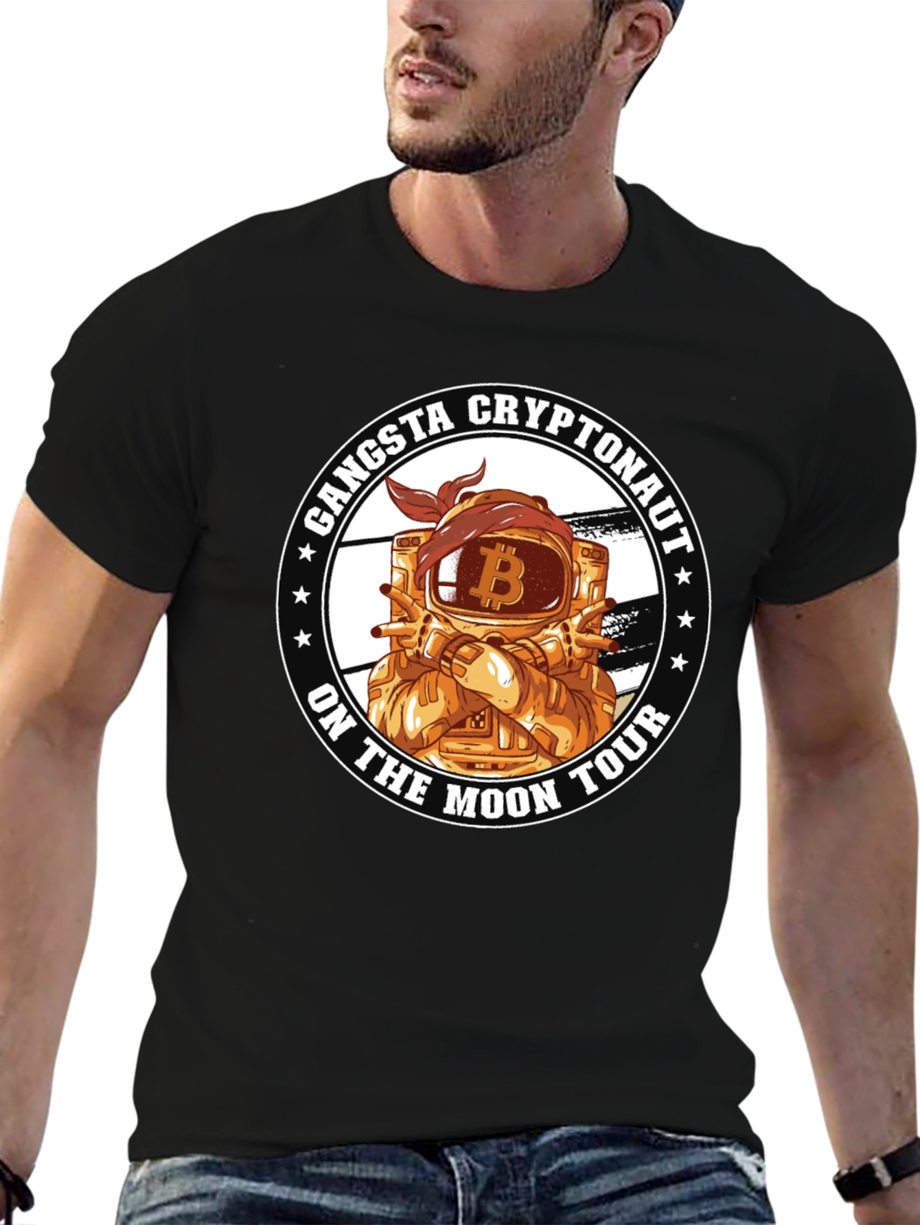 Gangsta Cryptonaut Moon Tour Black T-Shirt