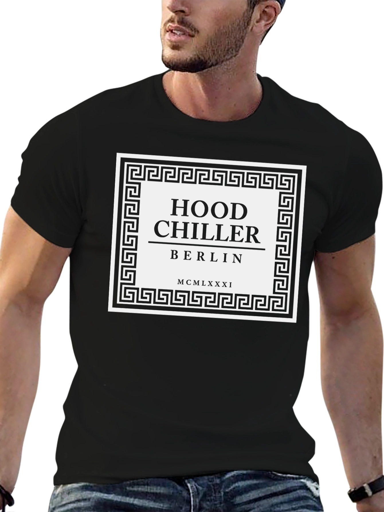 Hood Chiller Berlin Tee - Black Graphic T-Shirt