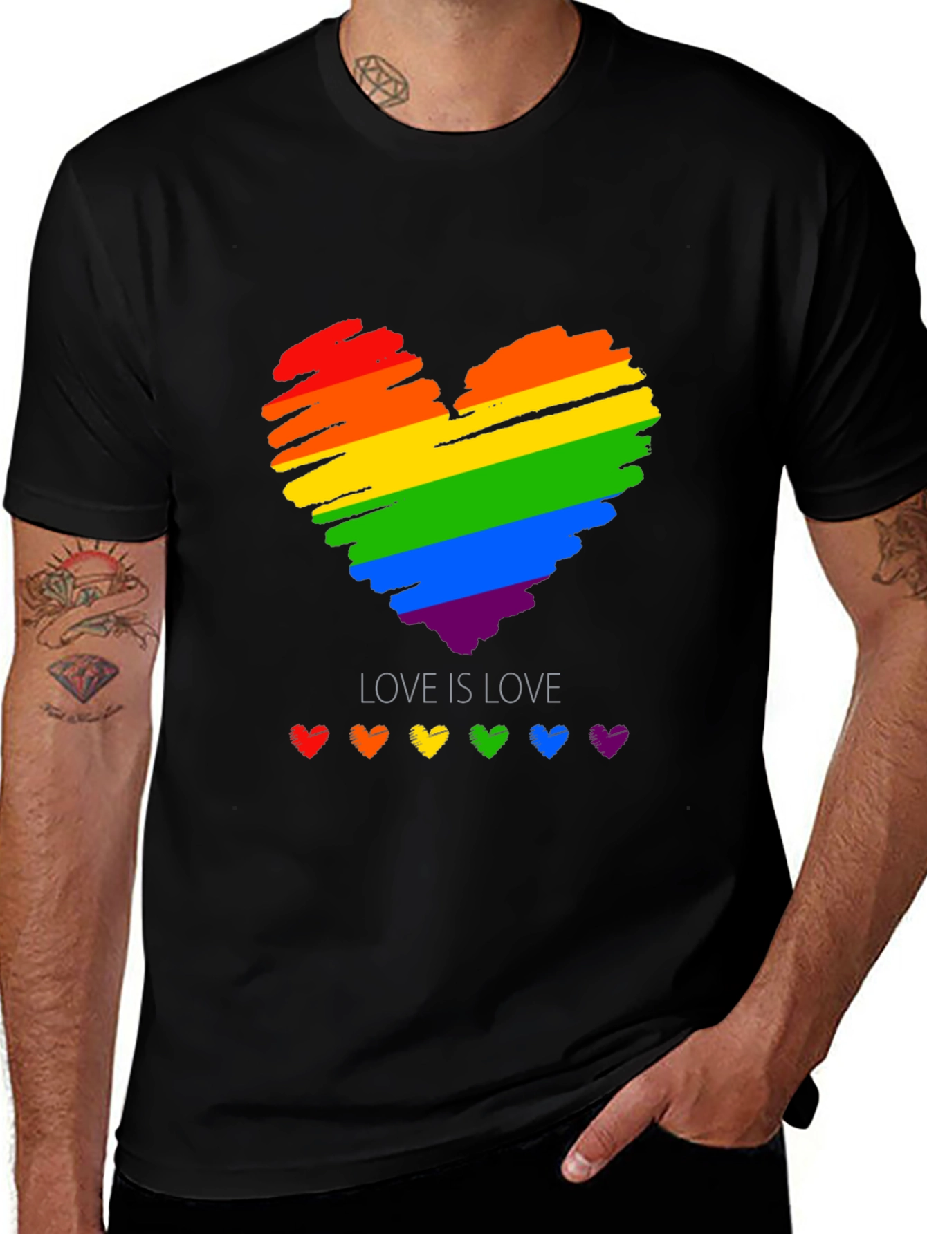 Love is Love Rainbow Heart T-Shirt