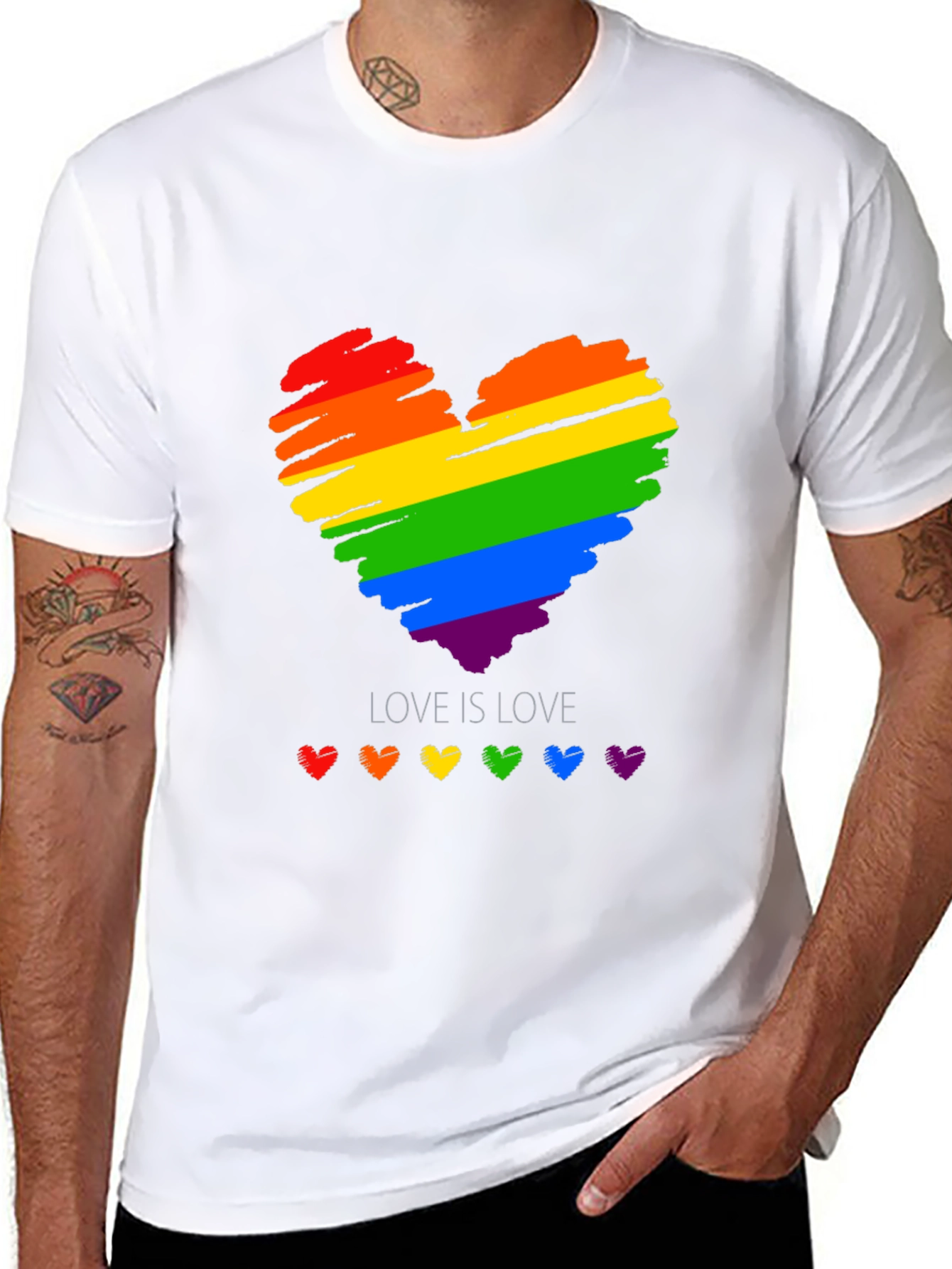 Love is Love Rainbow Heart T-Shirt