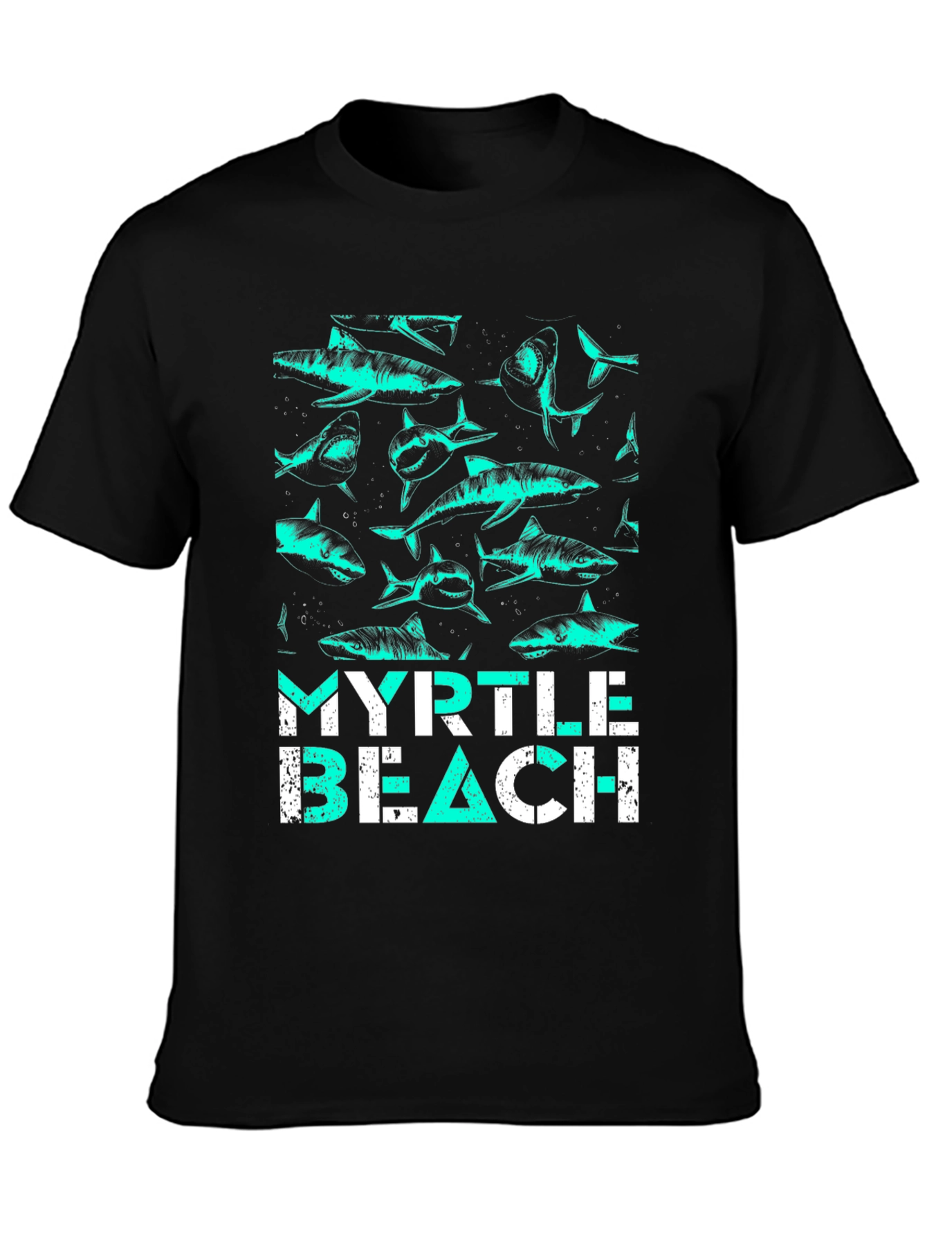 Myrtle Beach Shark Print Tee
