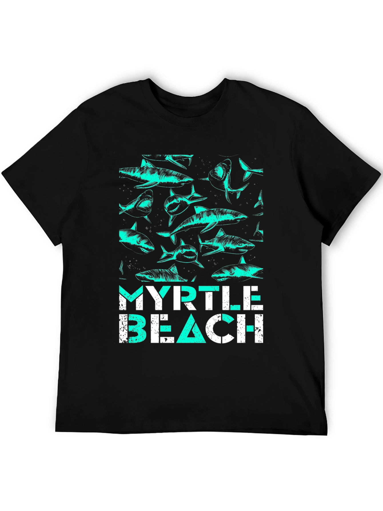 Myrtle Beach Shark Print Tee