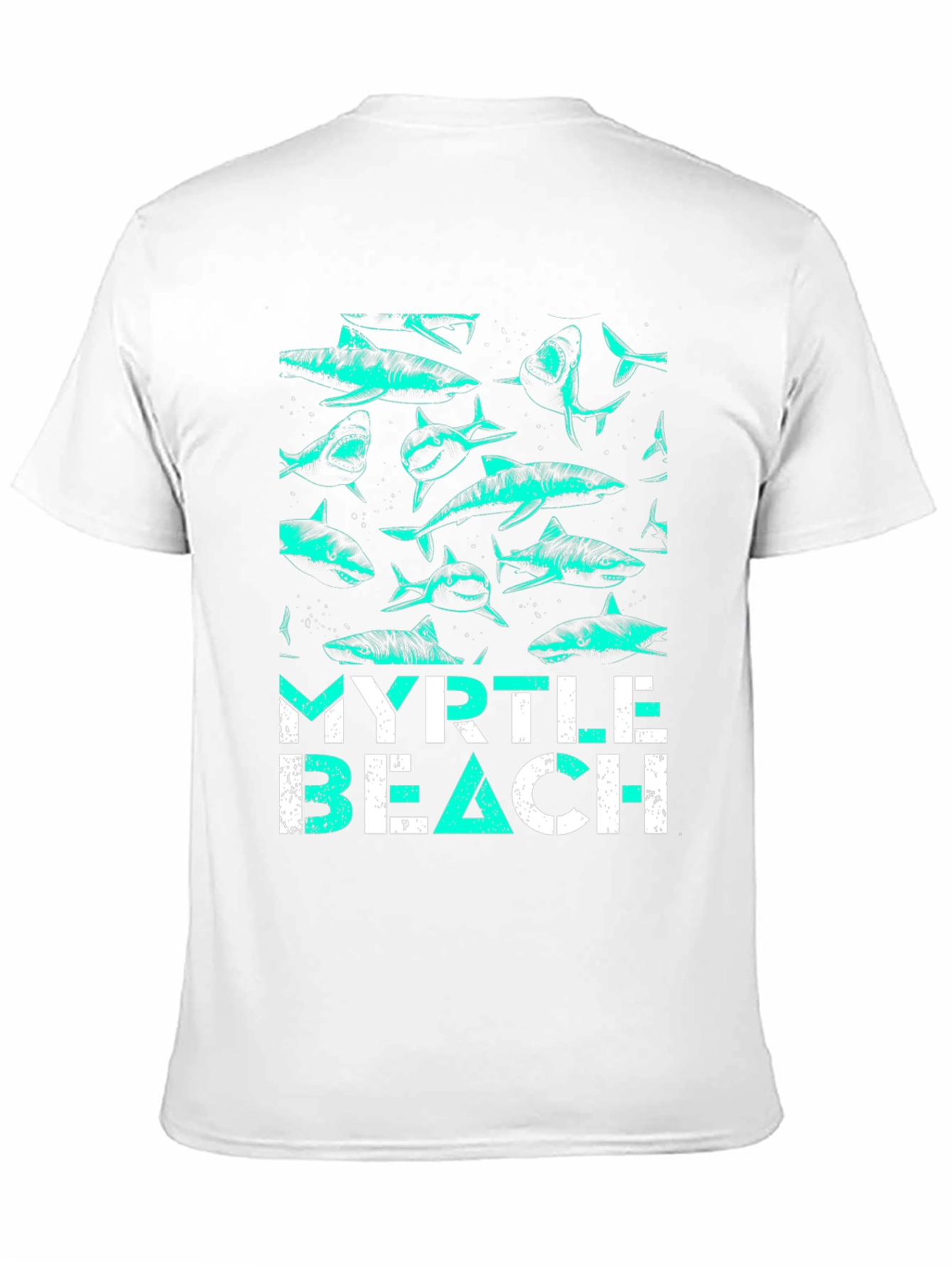Myrtle Beach Shark Print Tee
