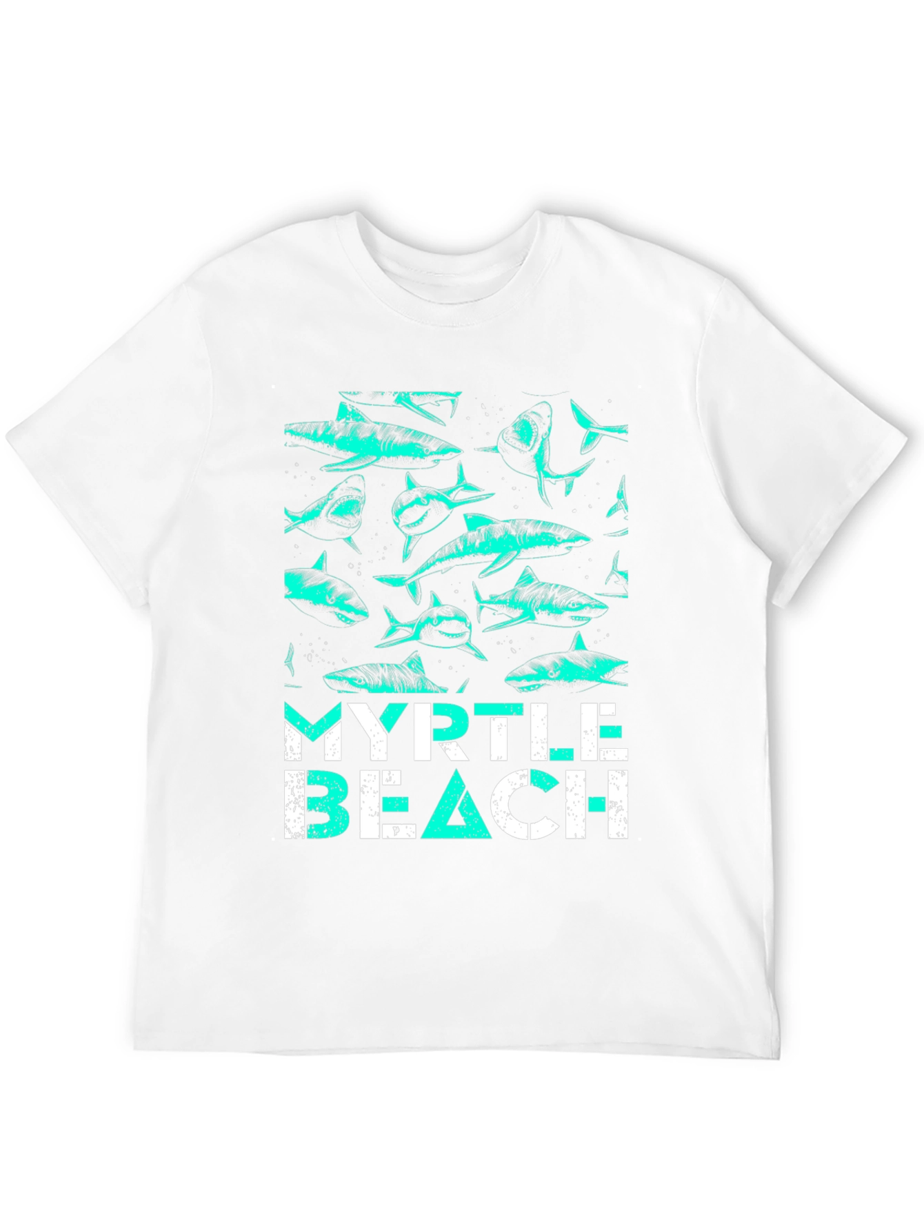 Myrtle Beach Shark Print Tee