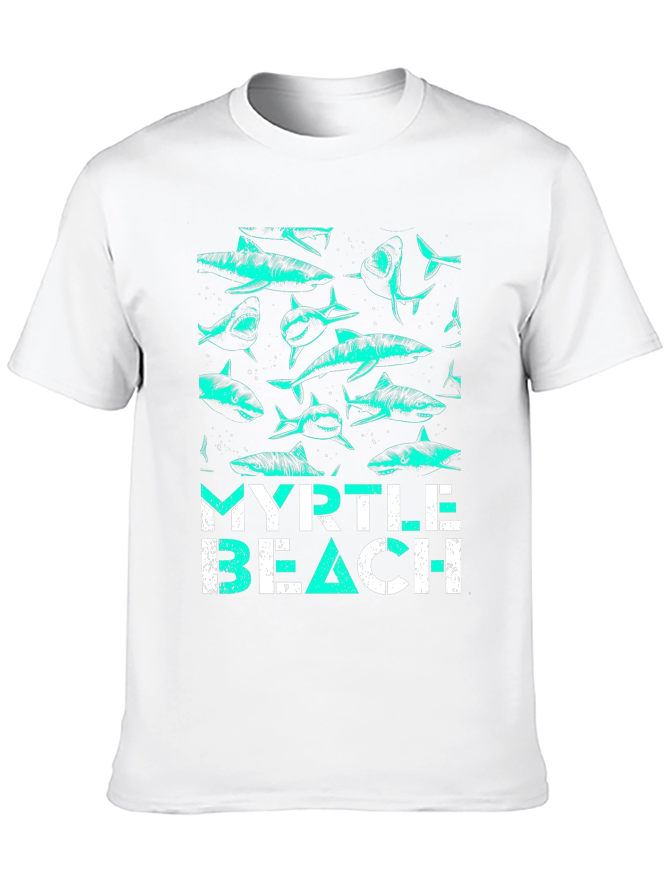 Myrtle Beach Shark Print Tee