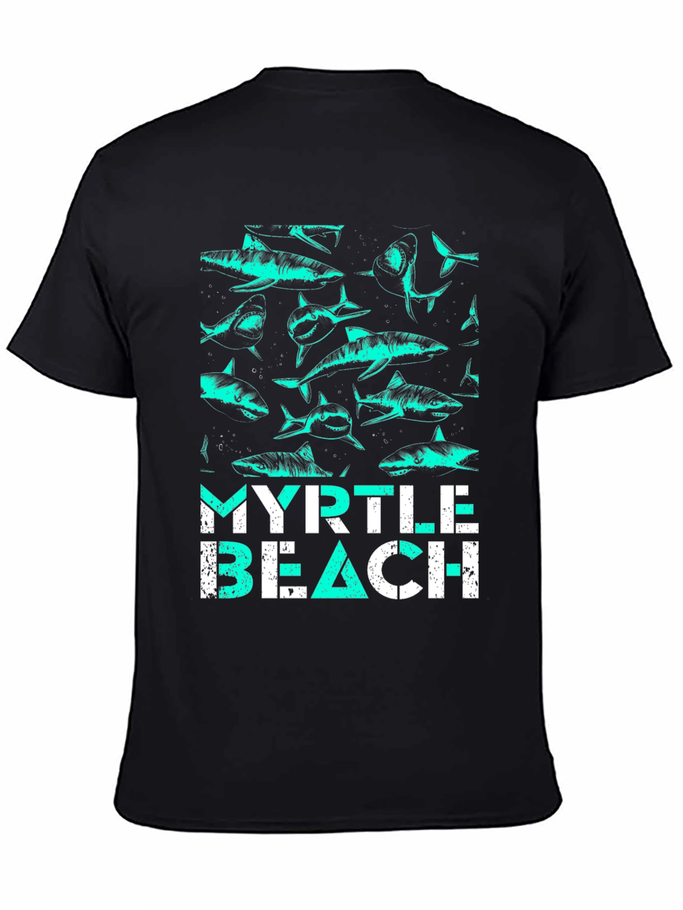 Myrtle Beach Shark Print Tee