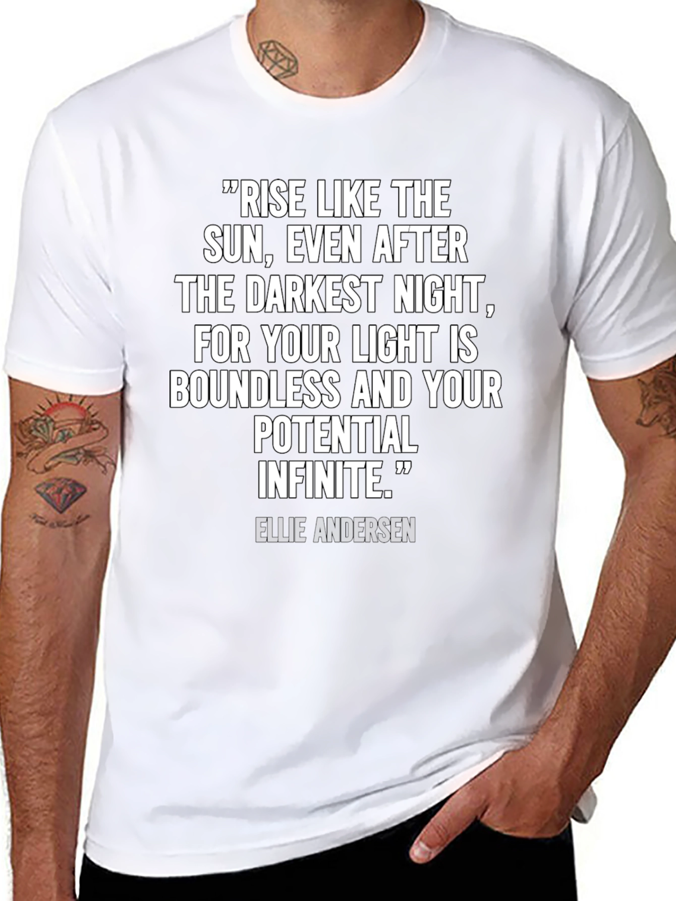 Inspirational Quote T-Shirt - Rise Like The Sun