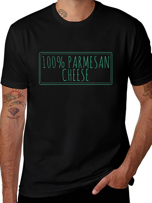 100% Parmesan Cheese Graphic Tee - Novelty T-Shirt