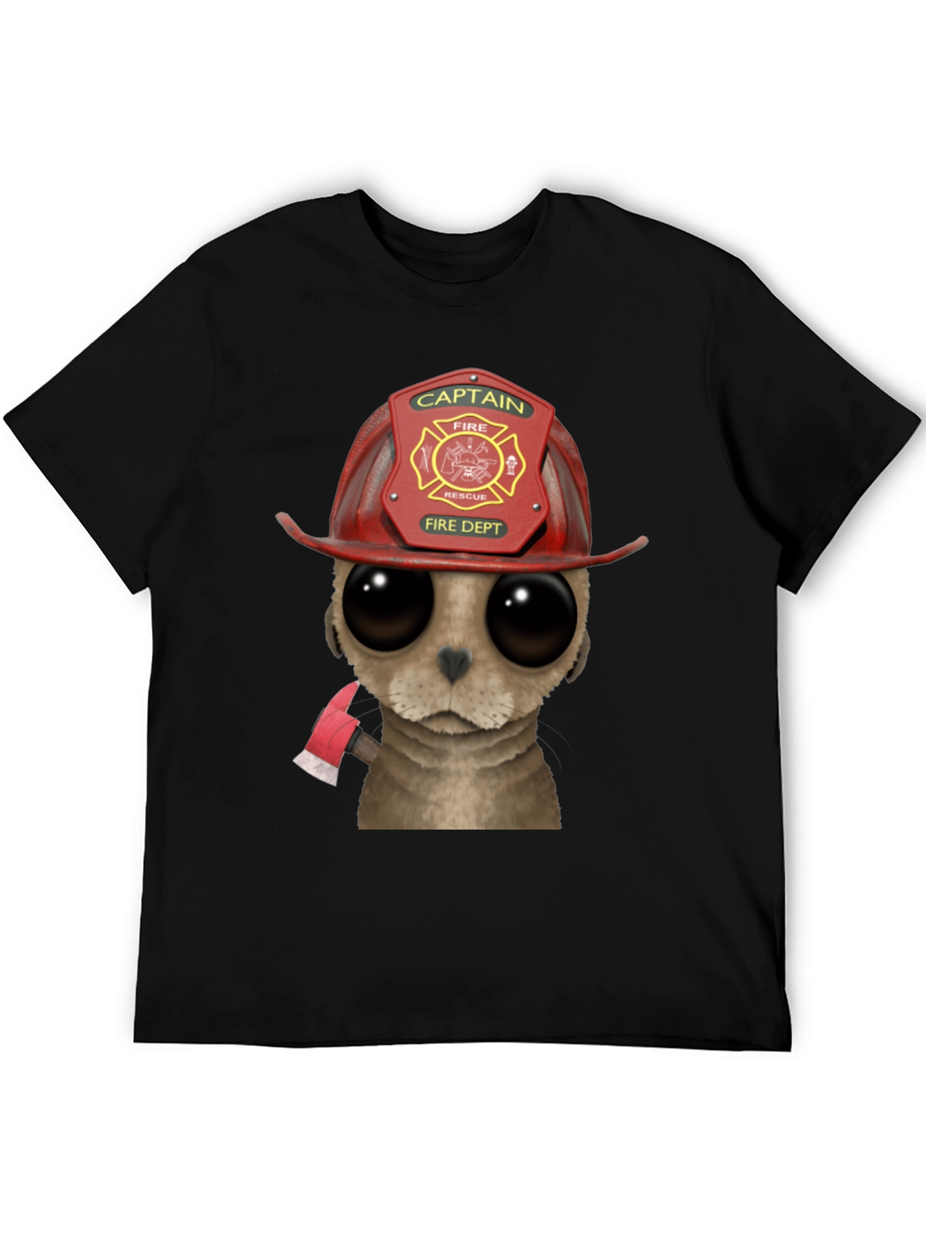Firefighter Meerkat T-Shirt - Cute Cartoon Animal Design