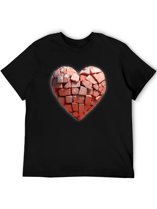 Brick Heart T-Shirt - Unique Graphic Tee