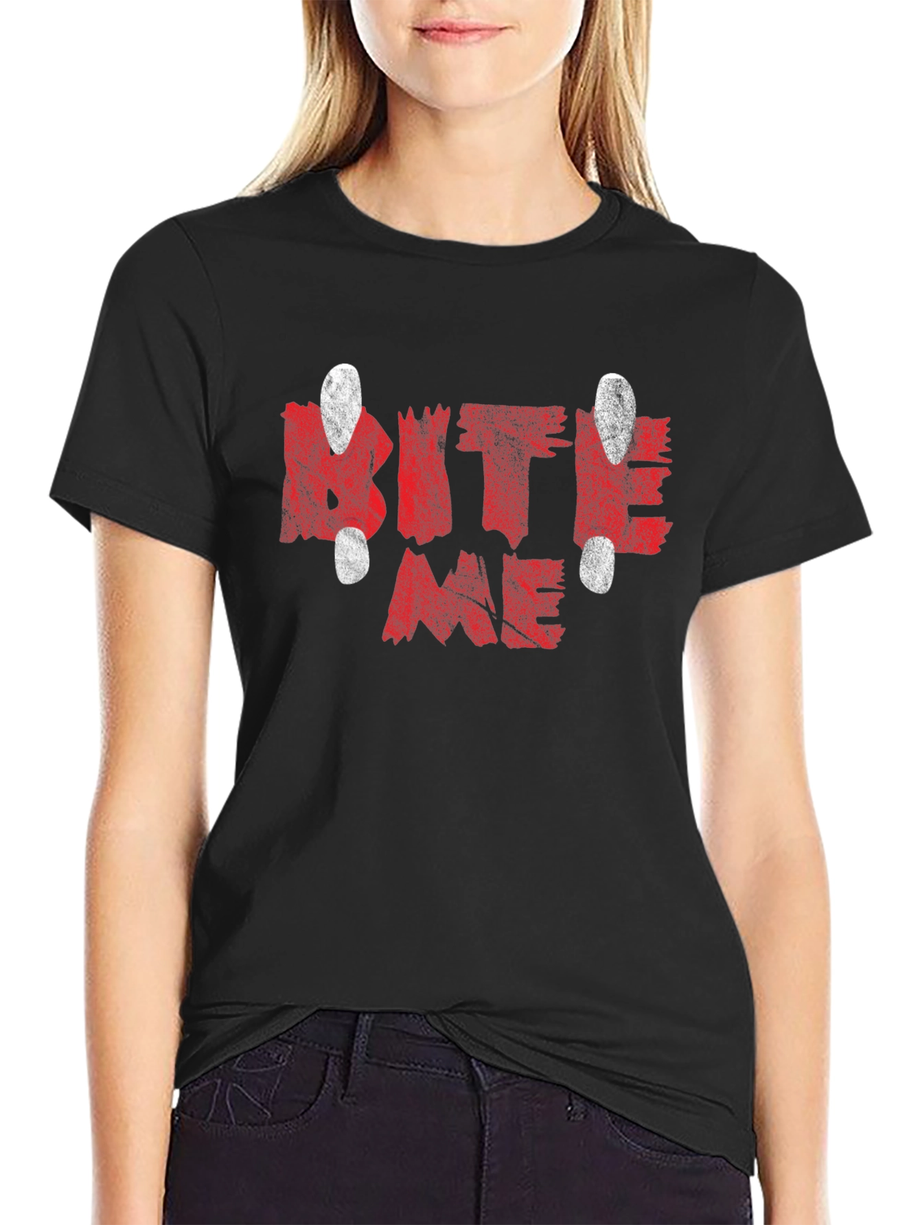 Bite Me Graphic Tee - Edgy Slogan Shirt