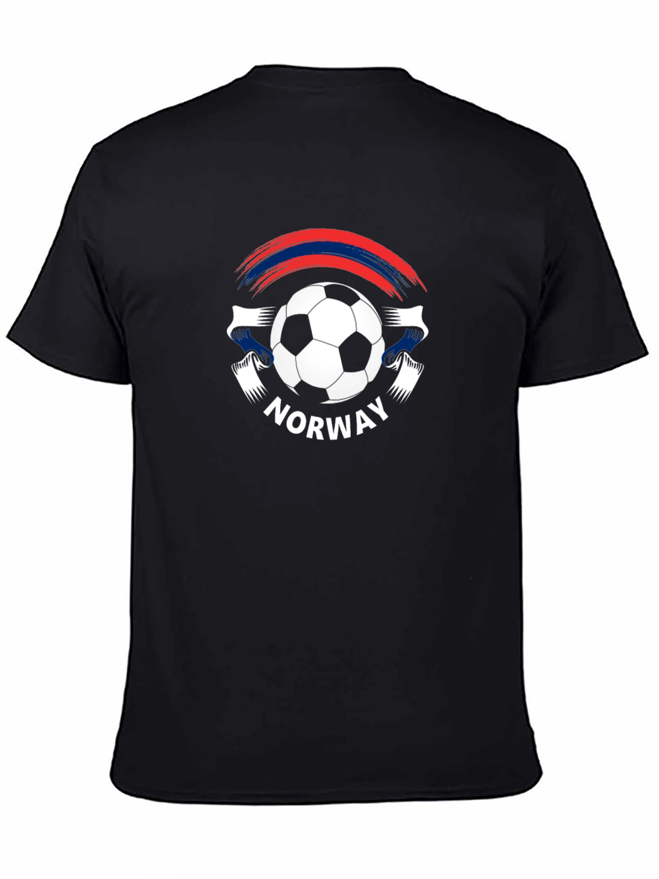 Norway Soccer T-Shirt - Black Football Tee