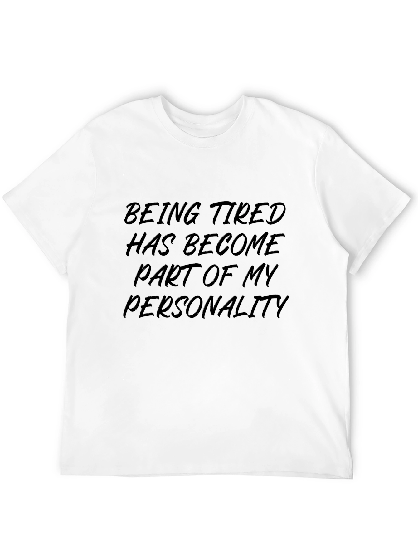 Being Tired Personality Black Graphic Tee