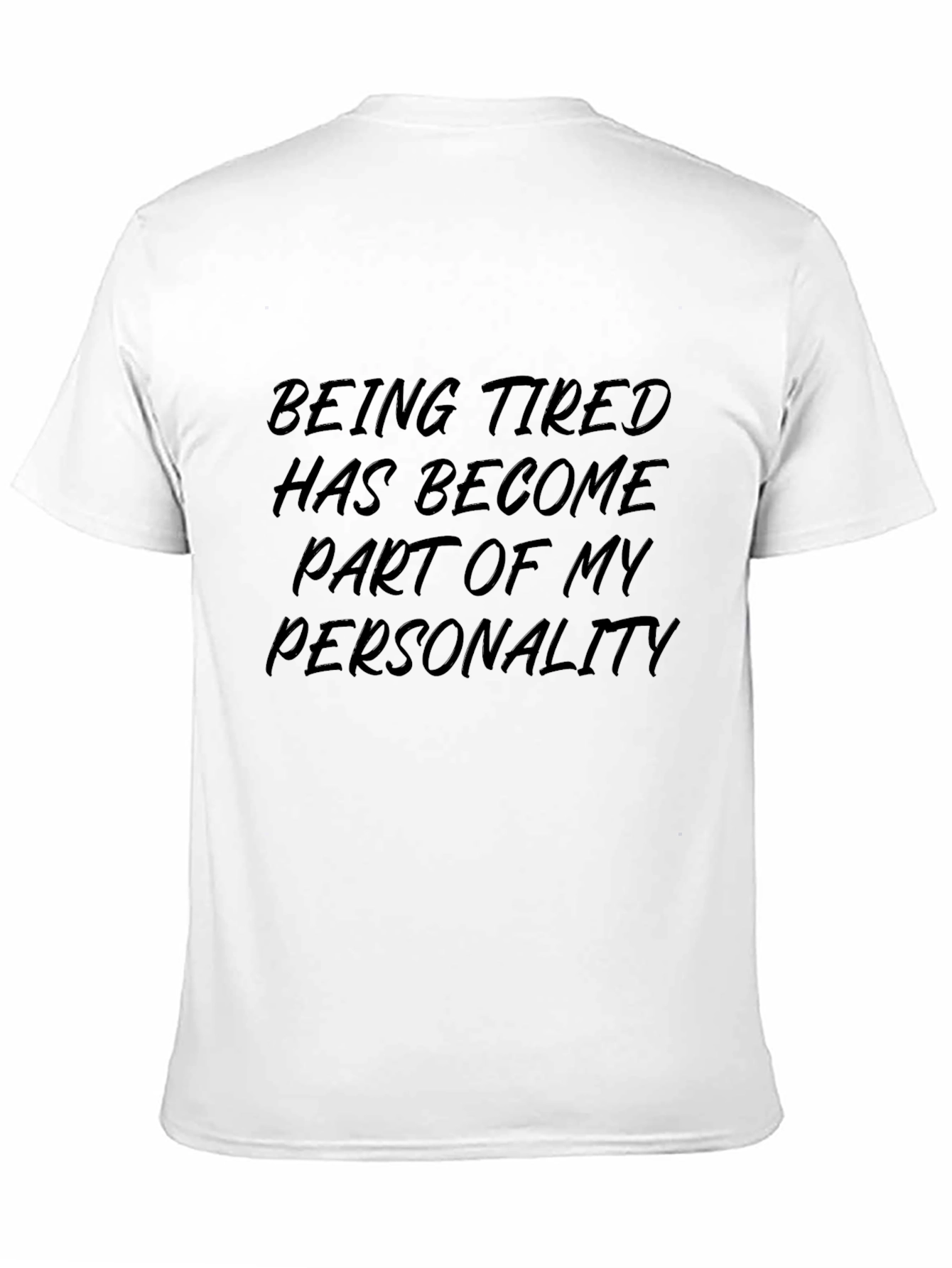 Being Tired Personality Black Graphic Tee