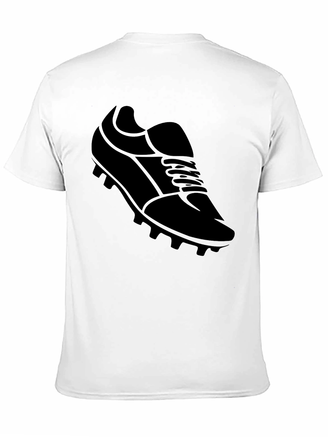Mens Black Soccer Shoe Graphic T-Shirt