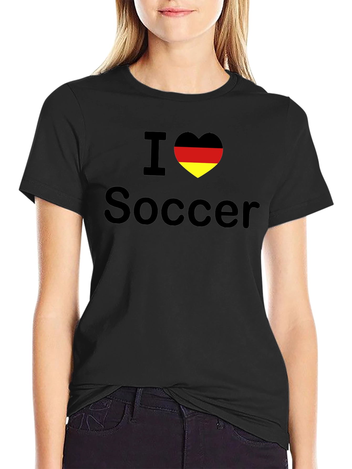 I Love Soccer Germany Flag Heart T-Shirt