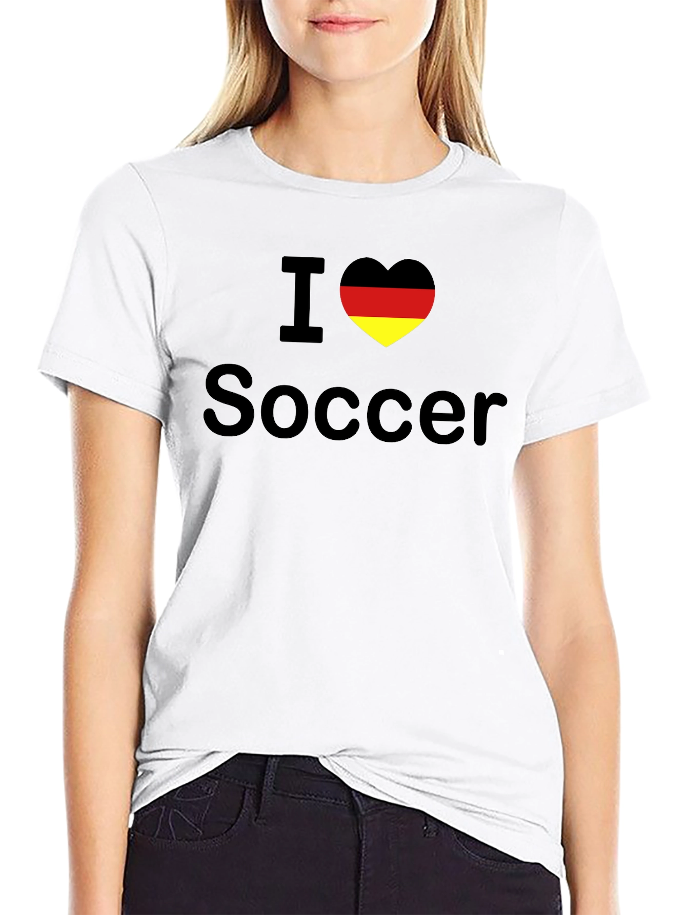I Love Soccer Germany Flag Heart T-Shirt