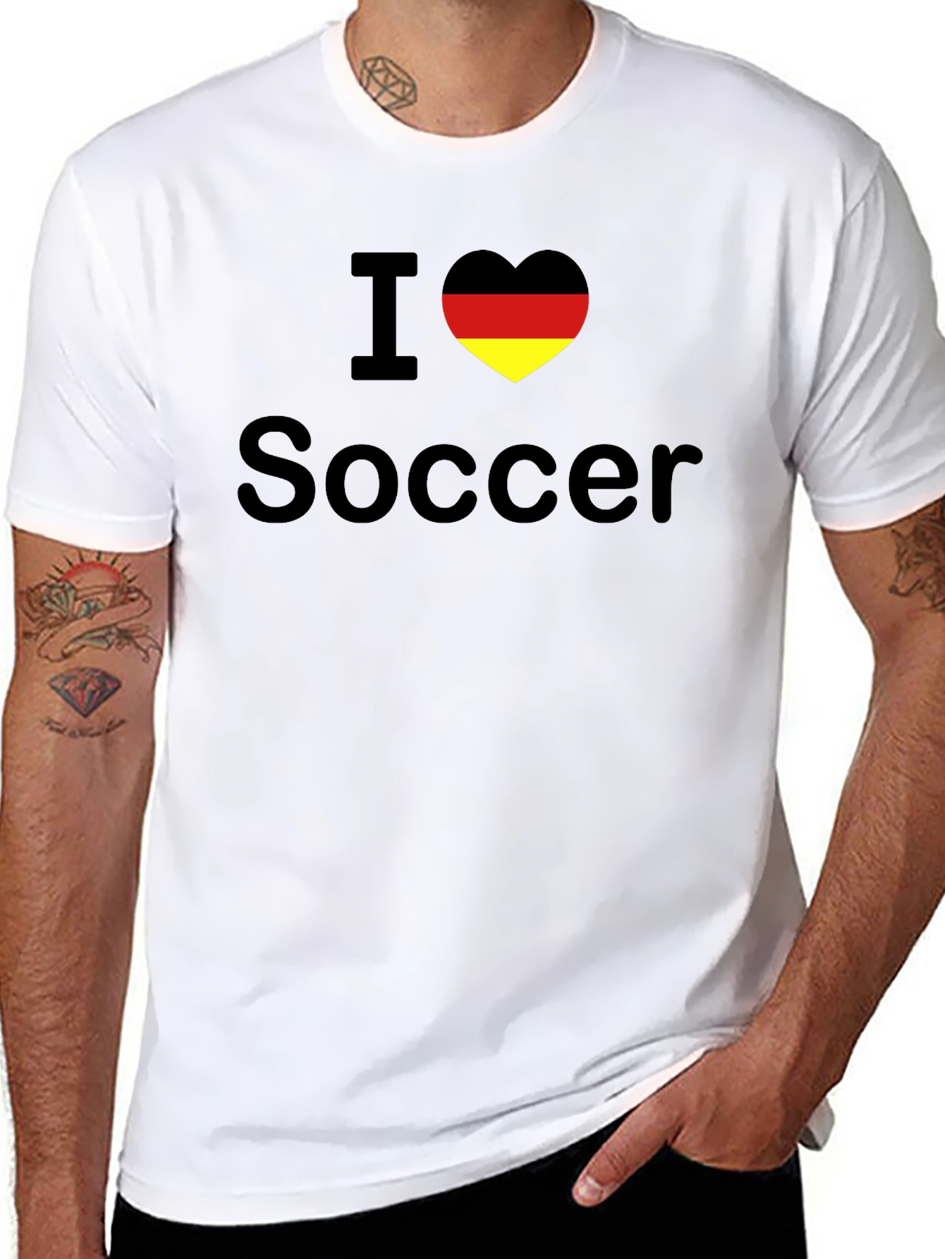 I Love Soccer Germany Flag Heart T-Shirt