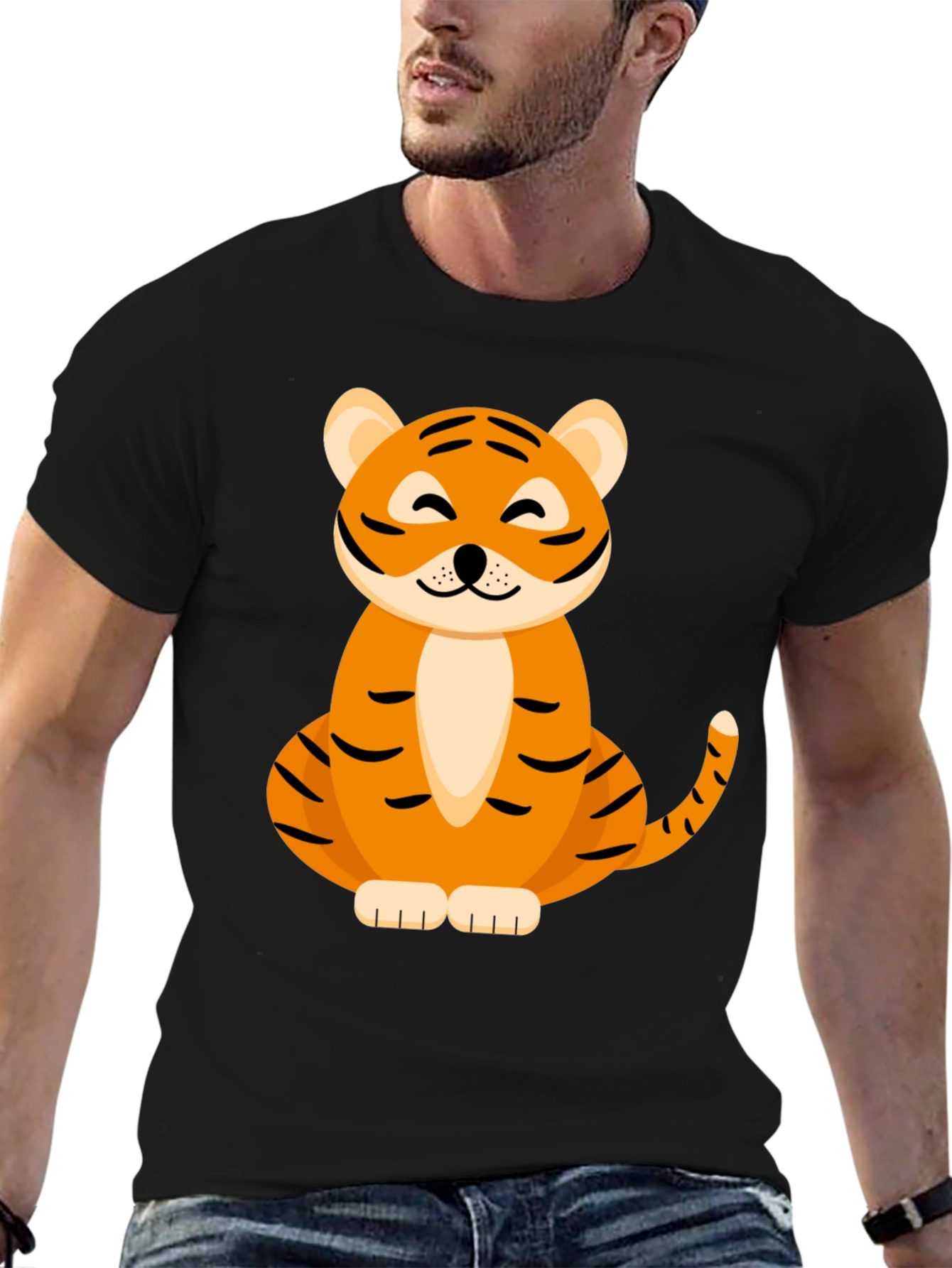 Cute Tiger Graphic Tee - Soft Cotton Blend