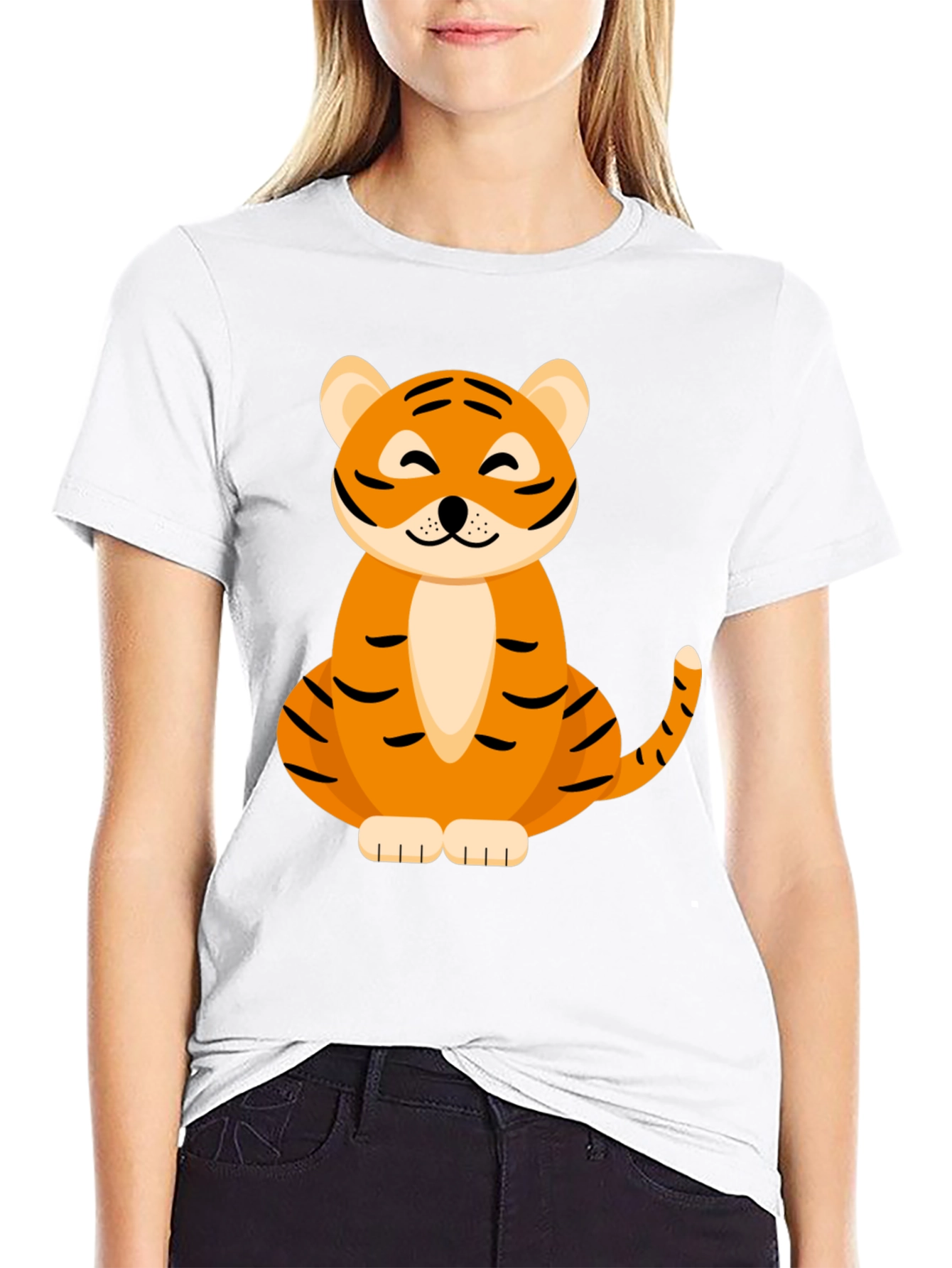 Cute Tiger Graphic Tee - Soft Cotton Blend