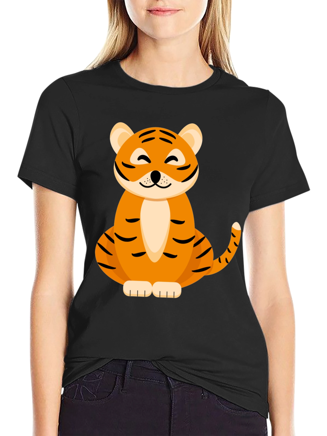 Cute Tiger Graphic Tee - Soft Cotton Blend