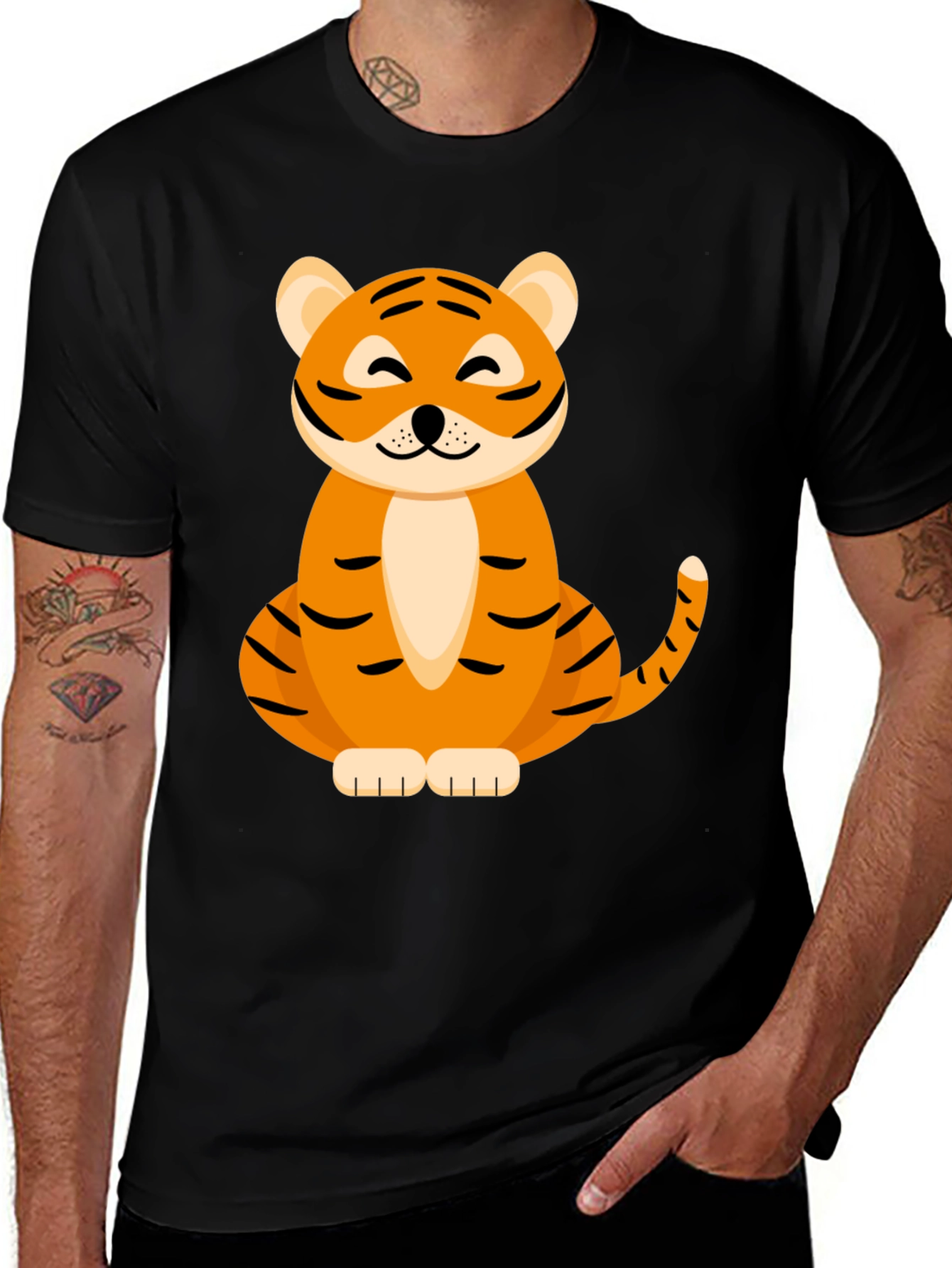 Cute Tiger Graphic Tee - Soft Cotton Blend