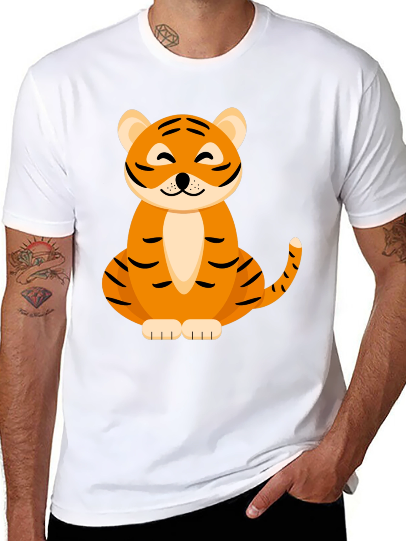 Cute Tiger Graphic Tee - Soft Cotton Blend