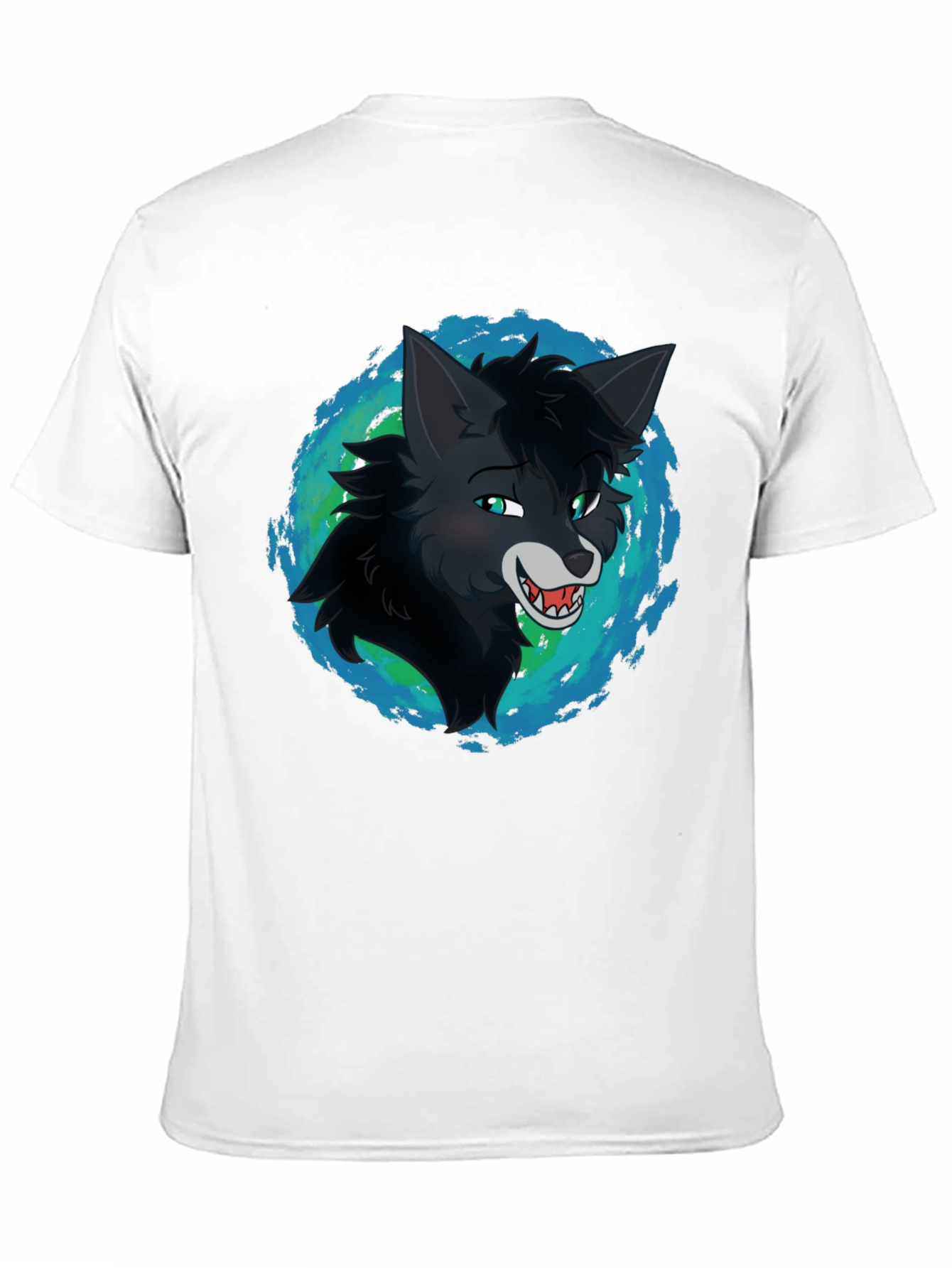 Wolf Graphic Print Black T-Shirt
